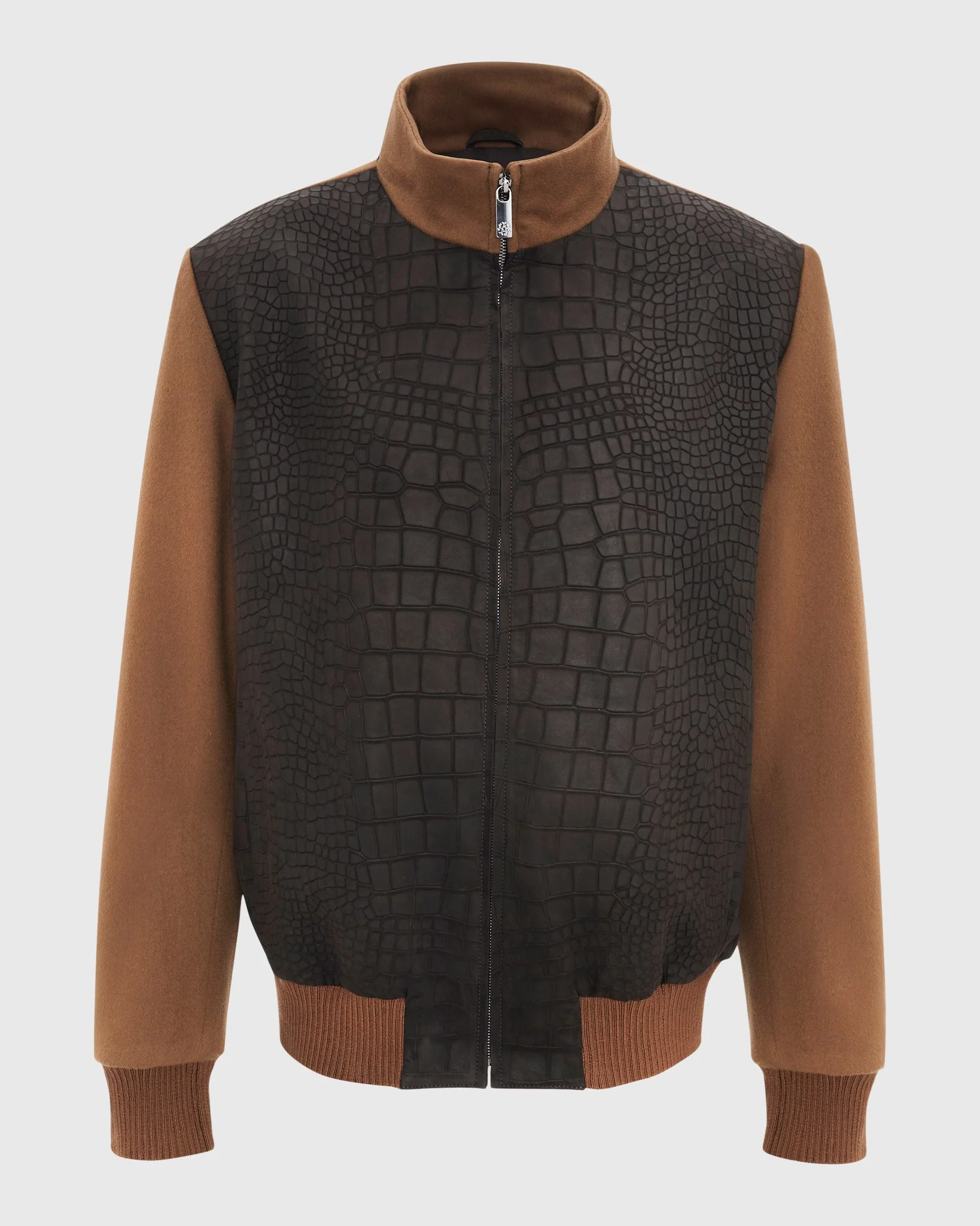 MEN'S SELECT NUBUCK CROCO EMBOSSED JACKET CRAFTED FROM LORO PIANA WOOL - Image 13