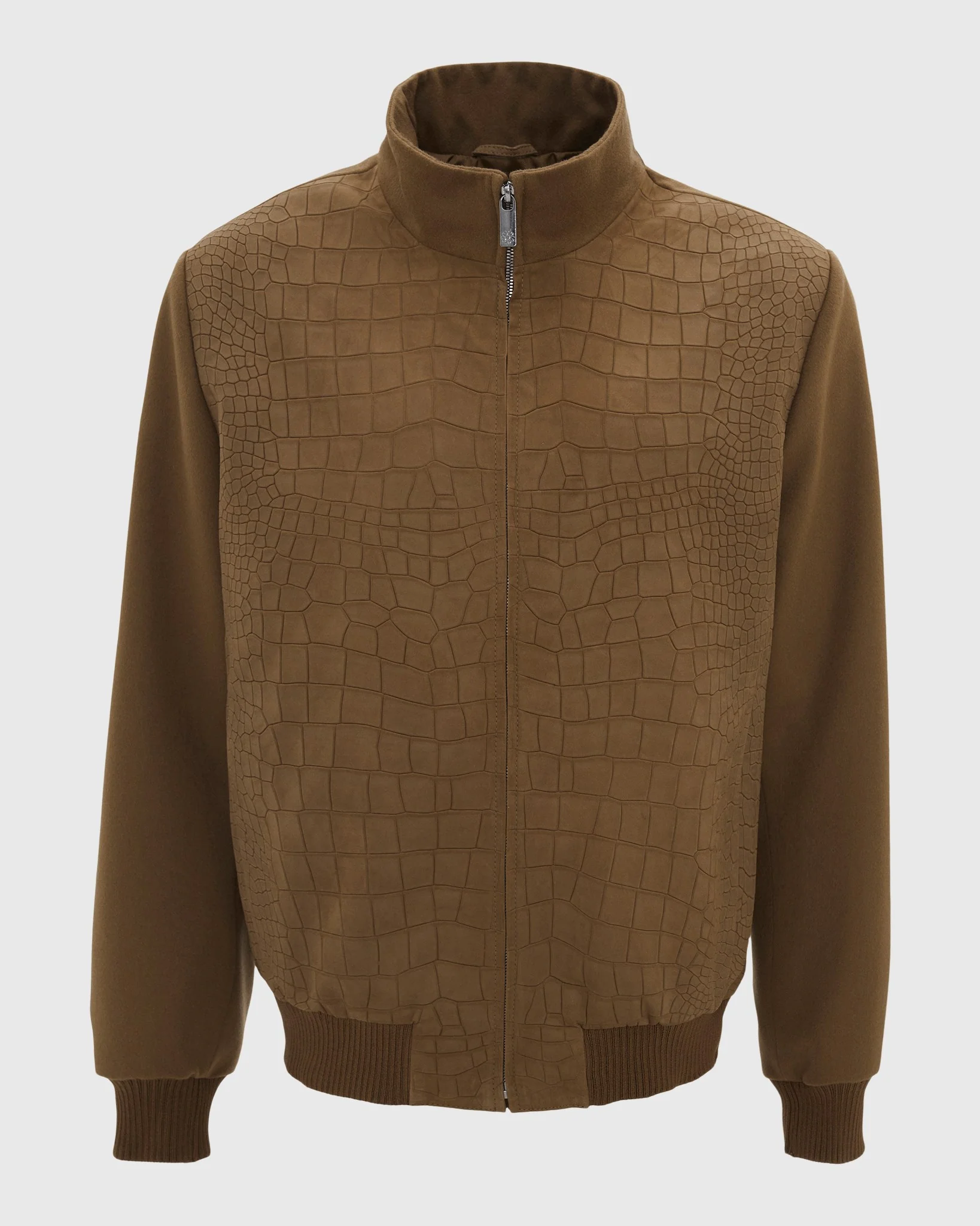 MEN'S SELECT NUBUCK CROCO EMBOSSED JACKET CRAFTED FROM LORO PIANA WOOL - Image 25