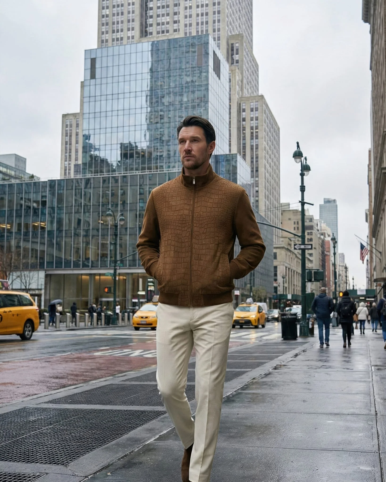 MEN'S SELECT NUBUCK CROCO EMBOSSED JACKET CRAFTED FROM LORO PIANA WOOL - Image 26