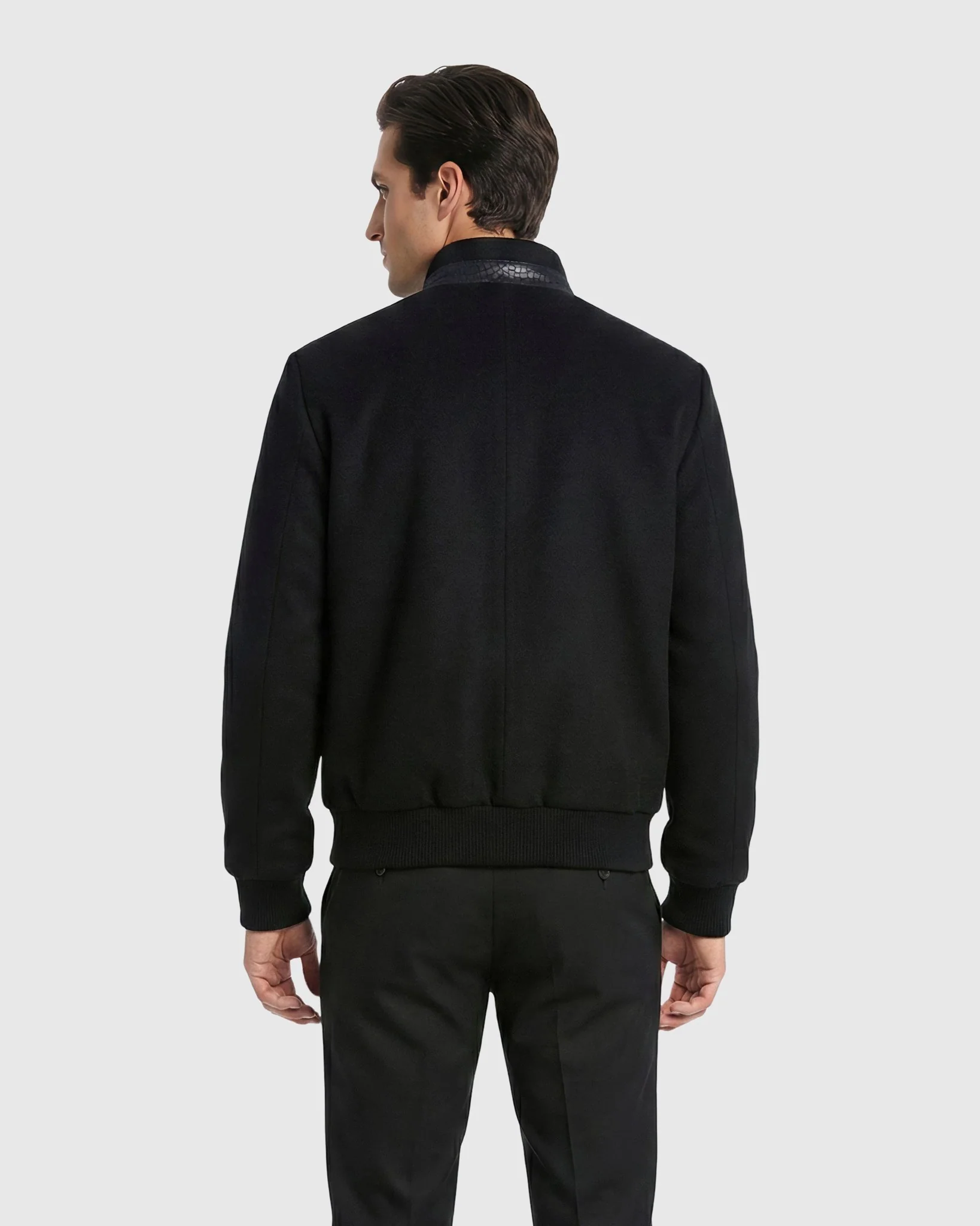 MEN'S SELECT NUBUCK CROCO EMBOSSED JACKET CRAFTED FROM LORO PIANA WOOL - Image 4
