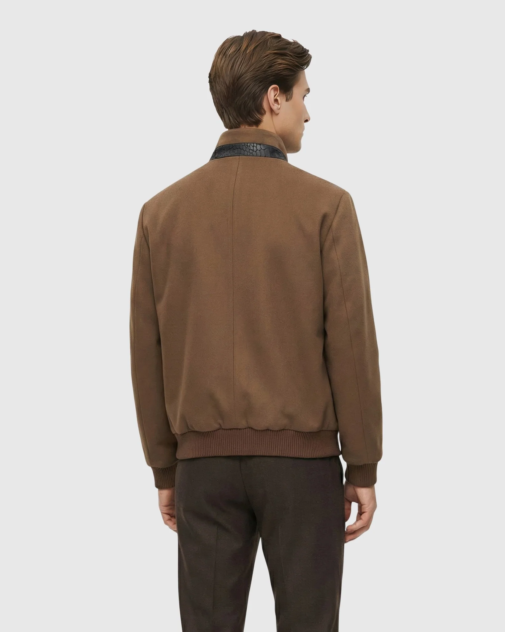 MEN'S SELECT NUBUCK CROCO EMBOSSED JACKET CRAFTED FROM LORO PIANA WOOL - Image 9