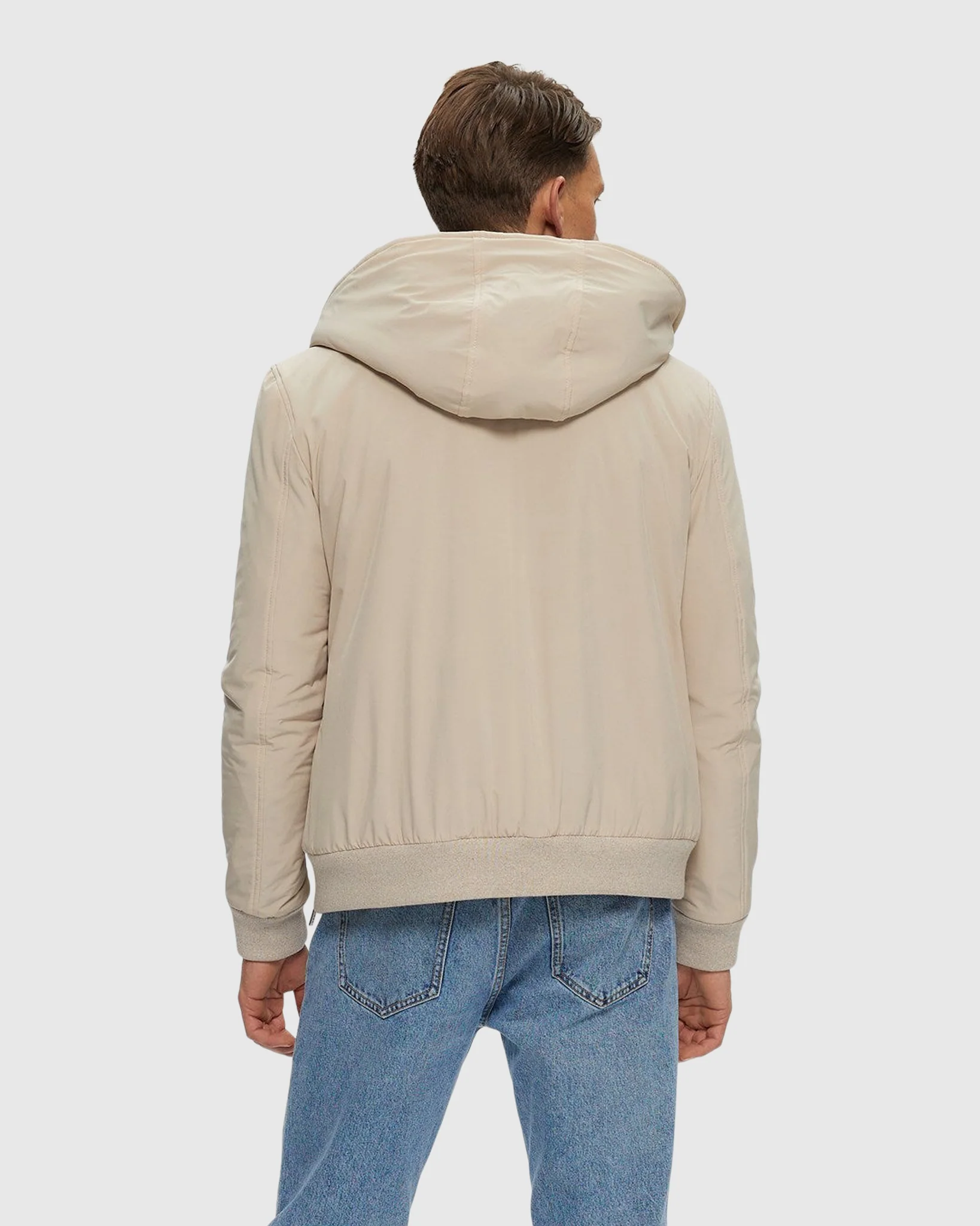 MENS SHEARLING LAMB LINED BOMBER JACKET - Image 3