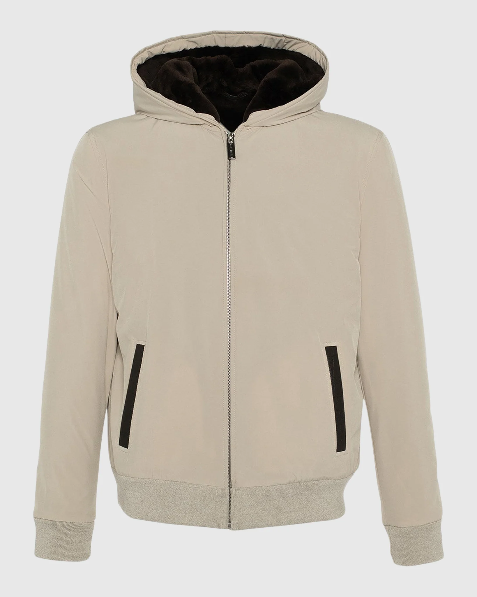 MENS SHEARLING LAMB LINED BOMBER JACKET - Image 7