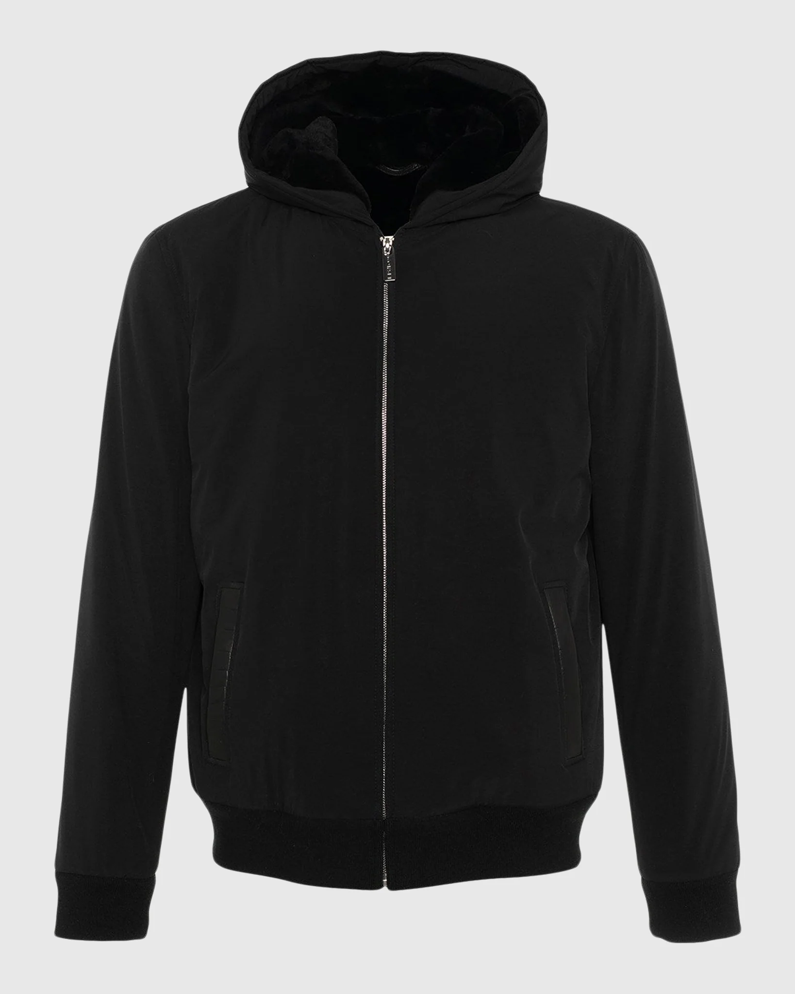 MENS SHEARLING LAMB LINED BOMBER JACKET - Image 8