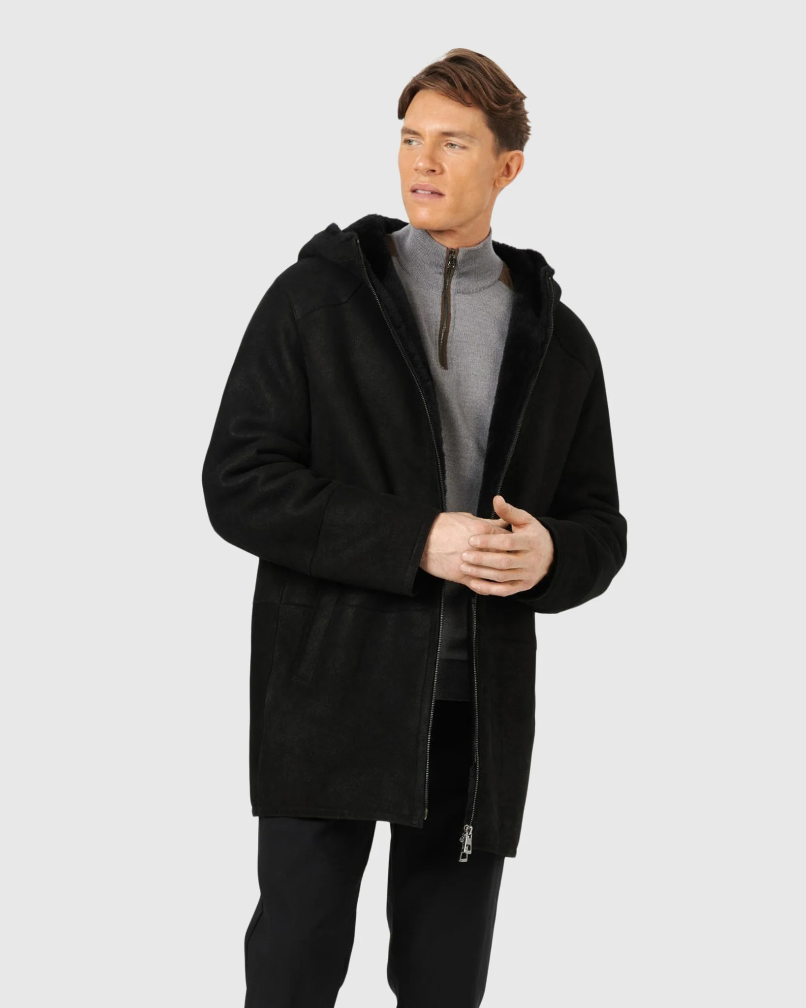 Men's Shearling Lamb Parka - Image 5