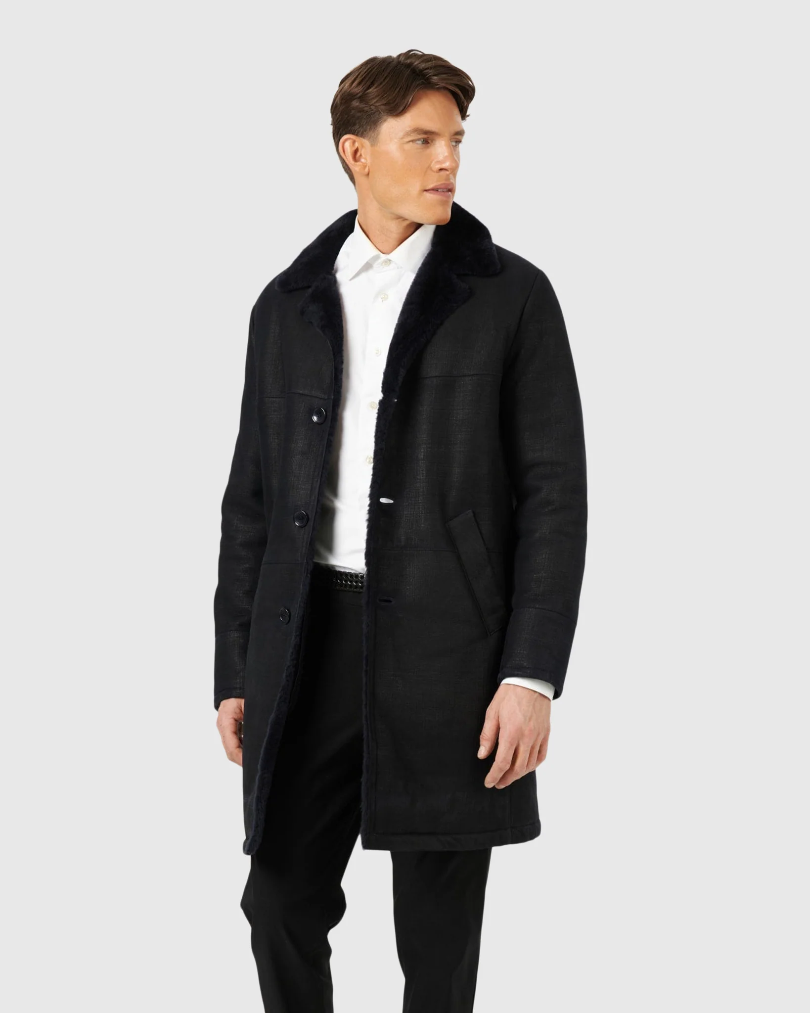 Men's Select Shearling Lamb Short Coat - Image 10