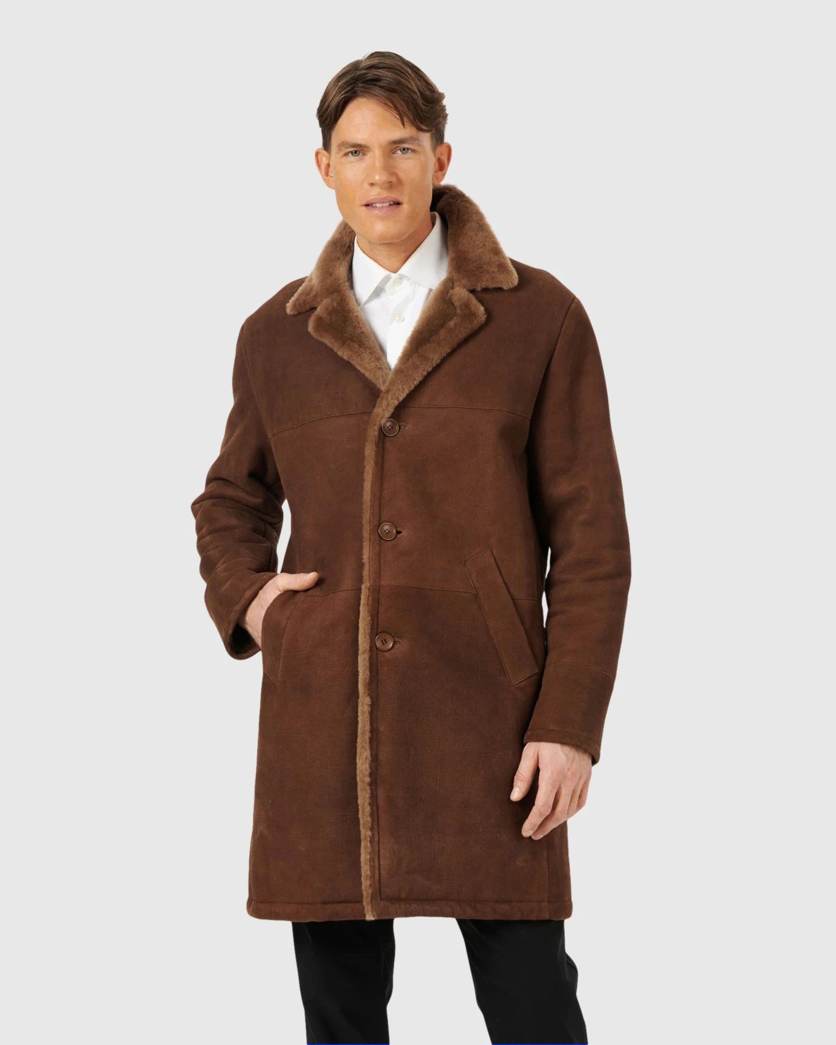 Men's Select Shearling Lamb Short Coat - Image 12