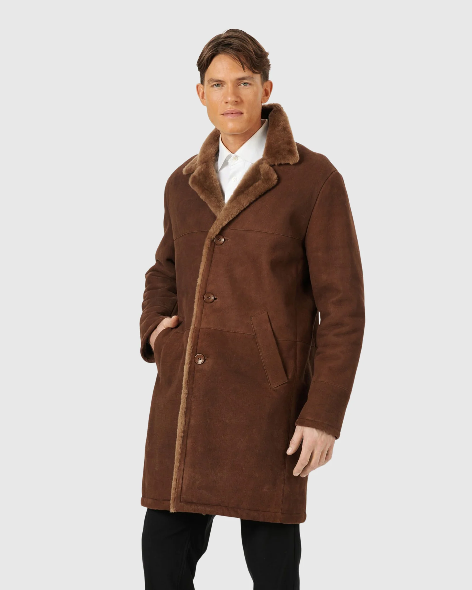 Men's Select Shearling Lamb Short Coat - Image 14