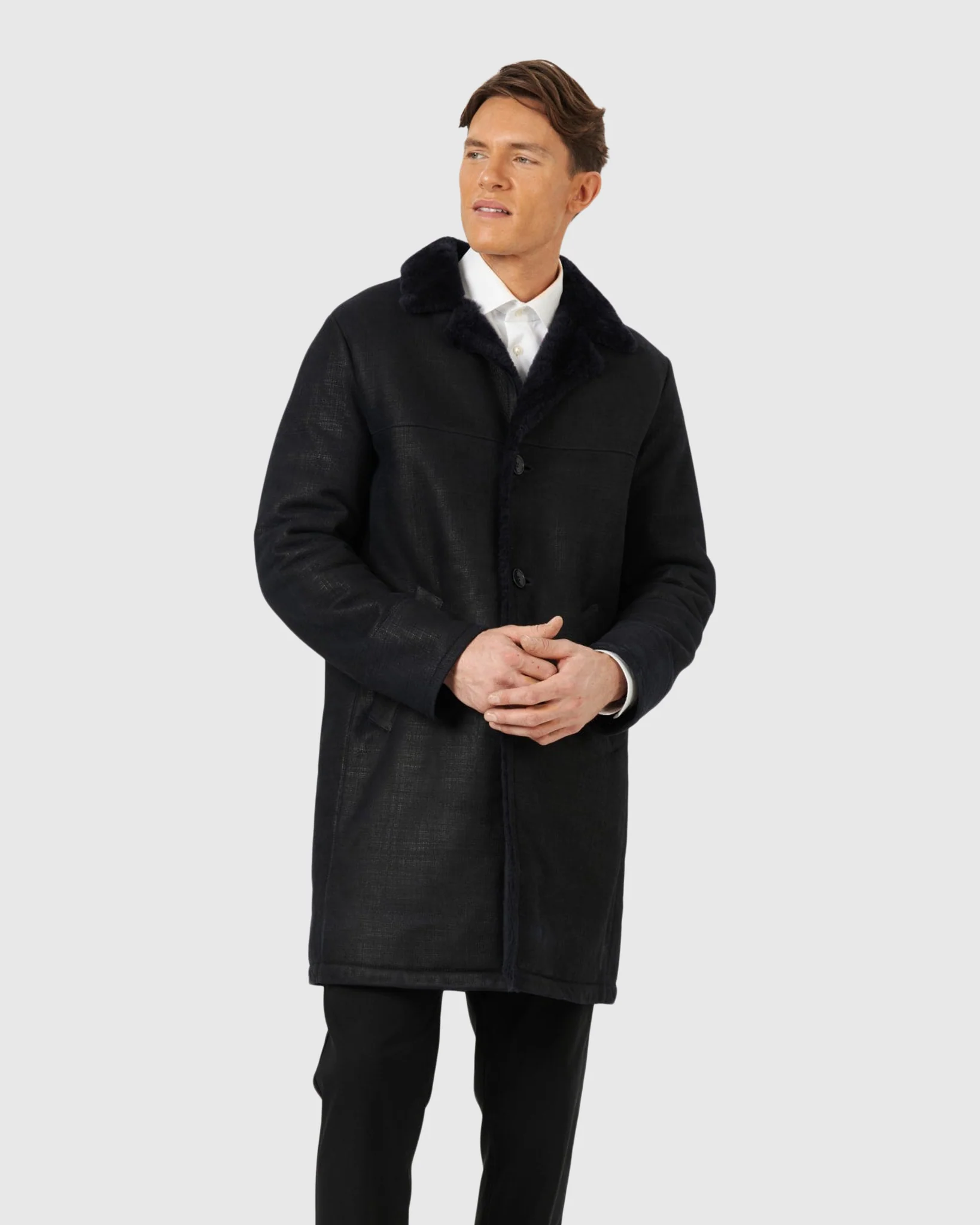 Men's Select Shearling Lamb Short Coat - Image 7