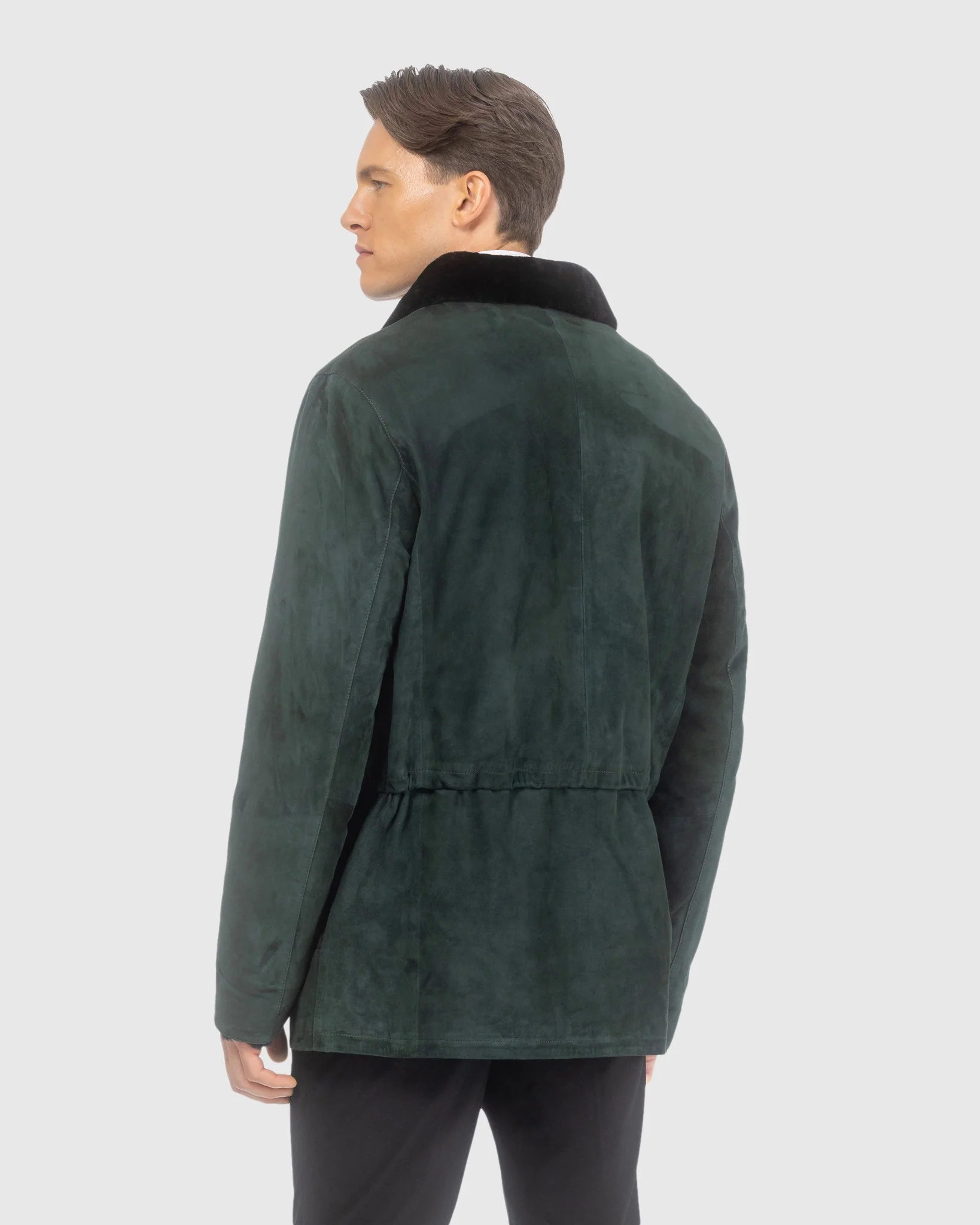 Mens Suede Jacket With Select Shearling Lamb Lining - Image 17