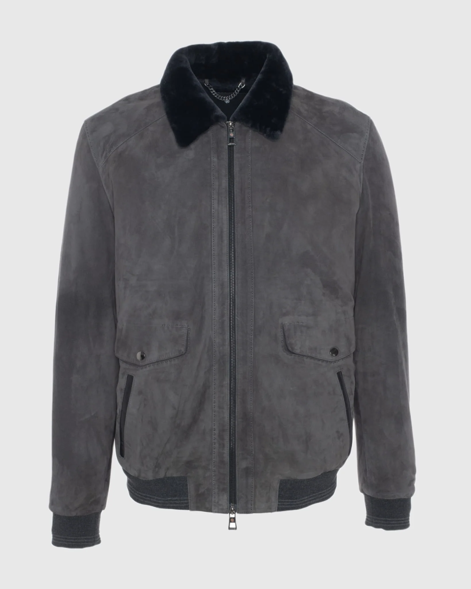 MENS SUEDE JACKET WITH SELECT SHEARLING LAMB LINING - Image 13