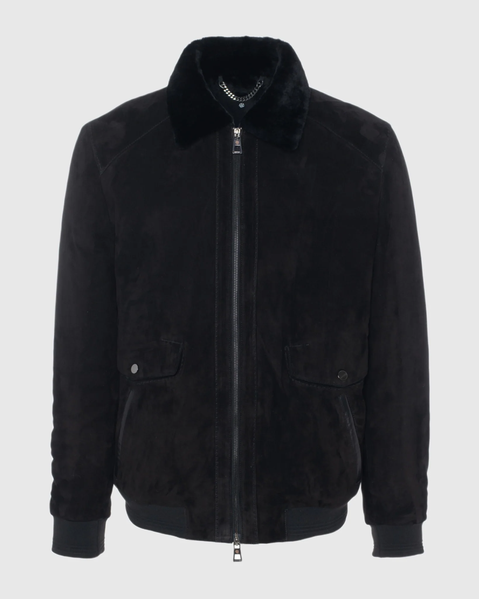 MENS SUEDE JACKET WITH SELECT SHEARLING LAMB LINING - Image 7