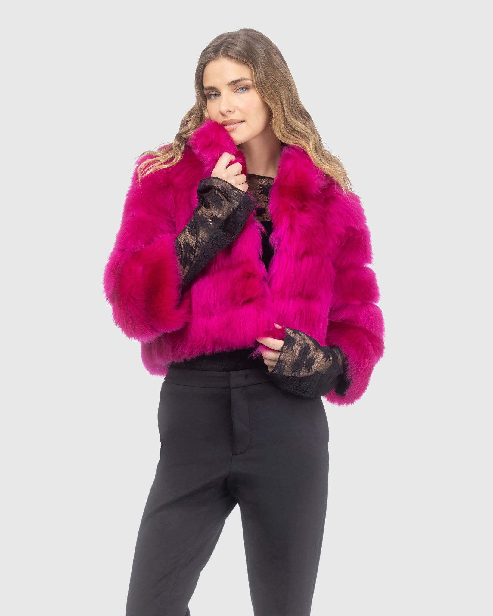 MERINILLO SHEARLING LAMB BOLERO WITH CROPPED SLEEVES - Image 13