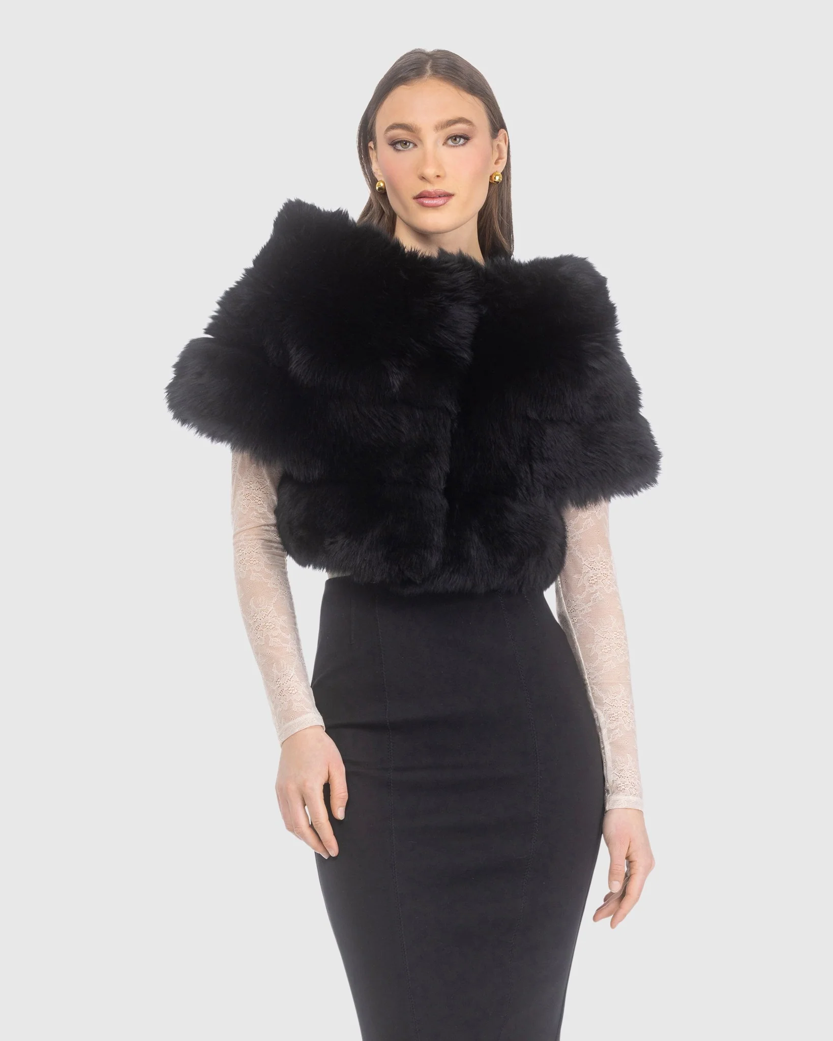 Merinillo Shearling Lamb Capelet - Image 3