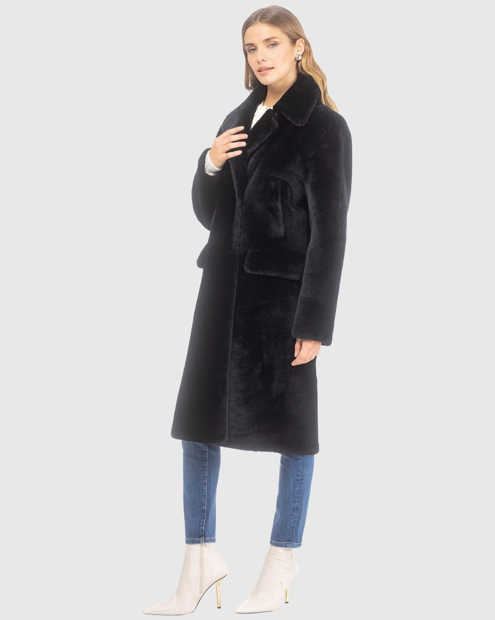 Merino Shearling Lamb Short Coat - Image 3