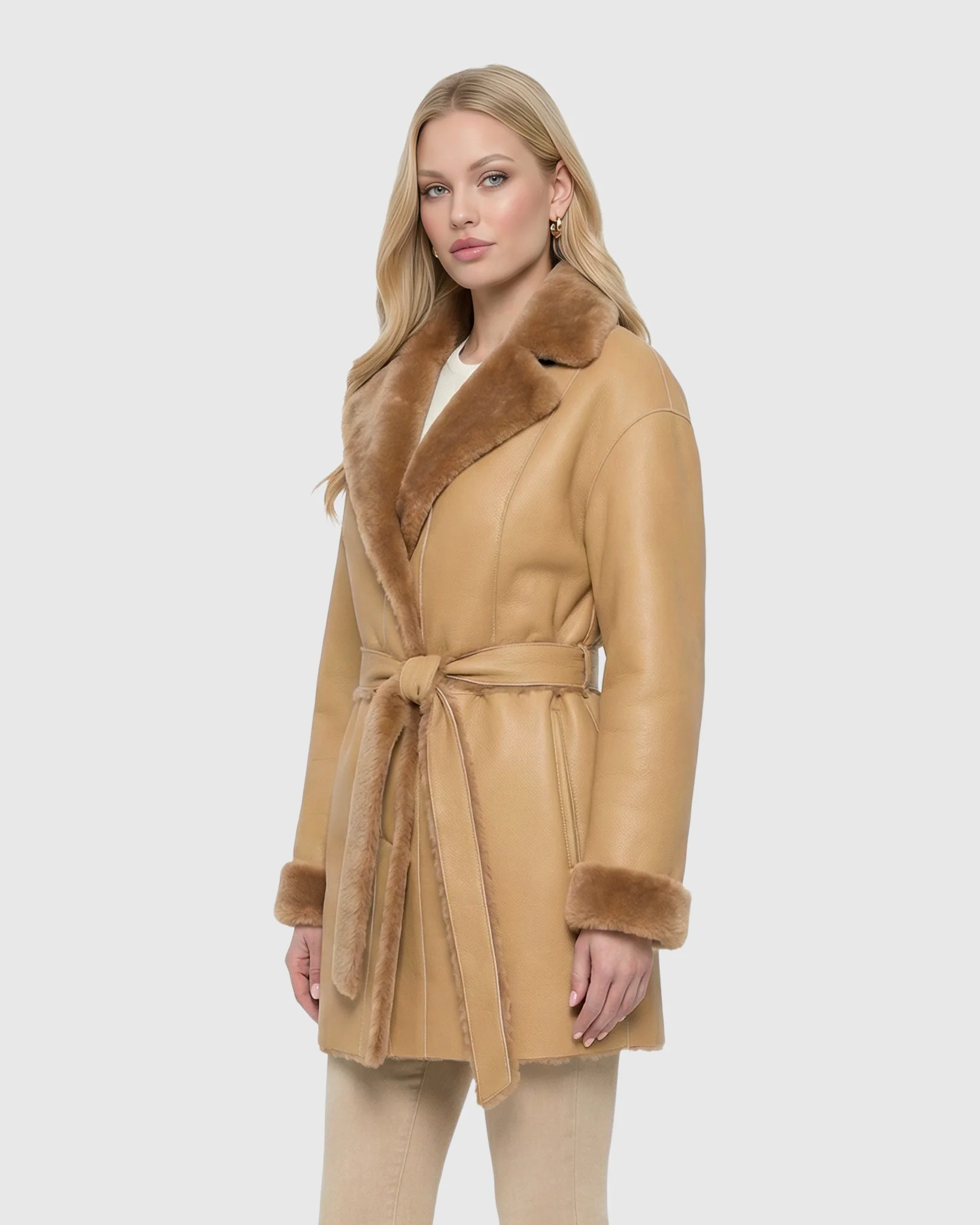Merino Shearling Lamb Stroller, Belt - Image 3