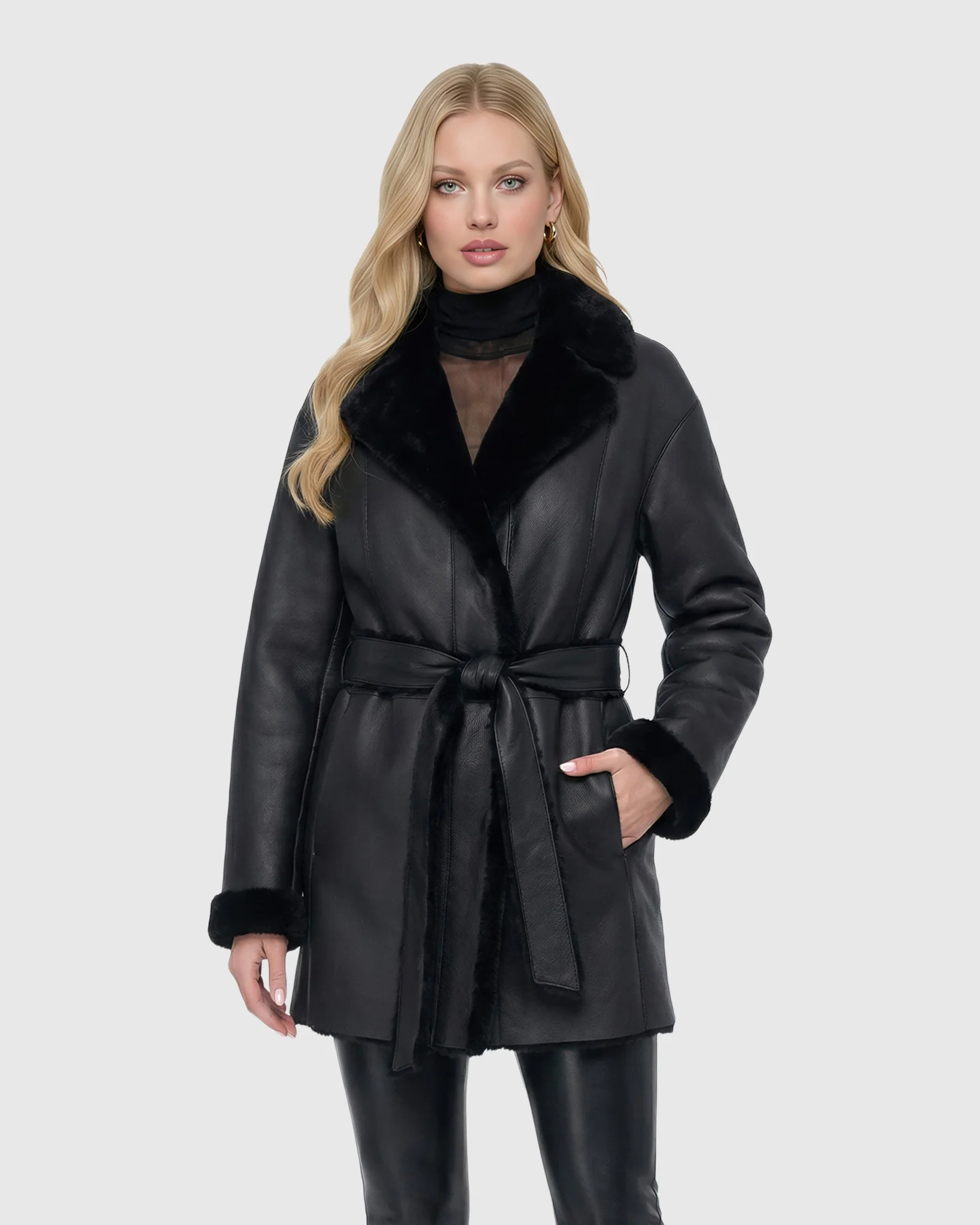 Merino Shearling Lamb Stroller, Belt - Image 6