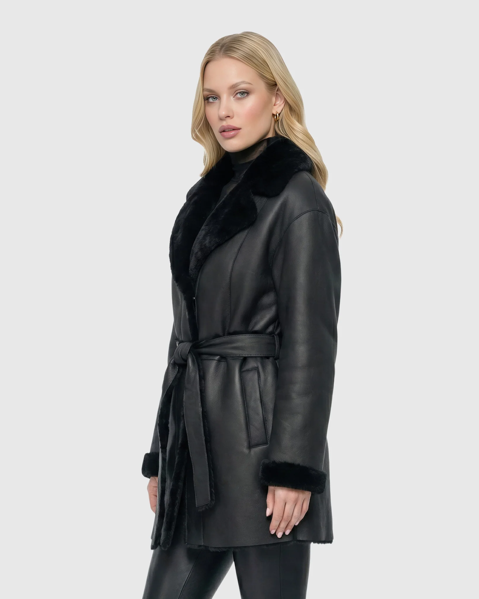 Merino Shearling Lamb Stroller, Belt - Image 7