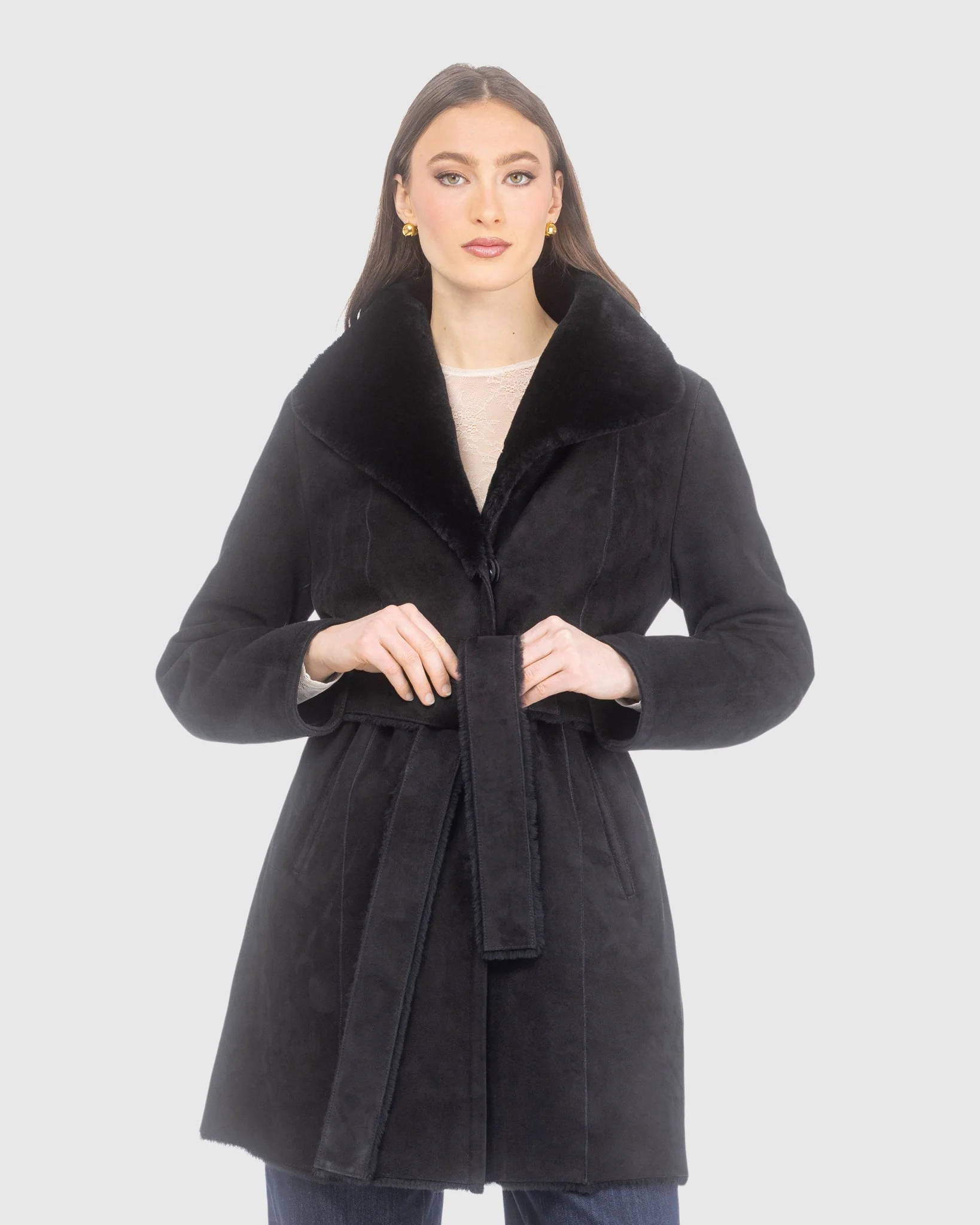 Merino Shearling Lamb Stroller, Belt - Image 3