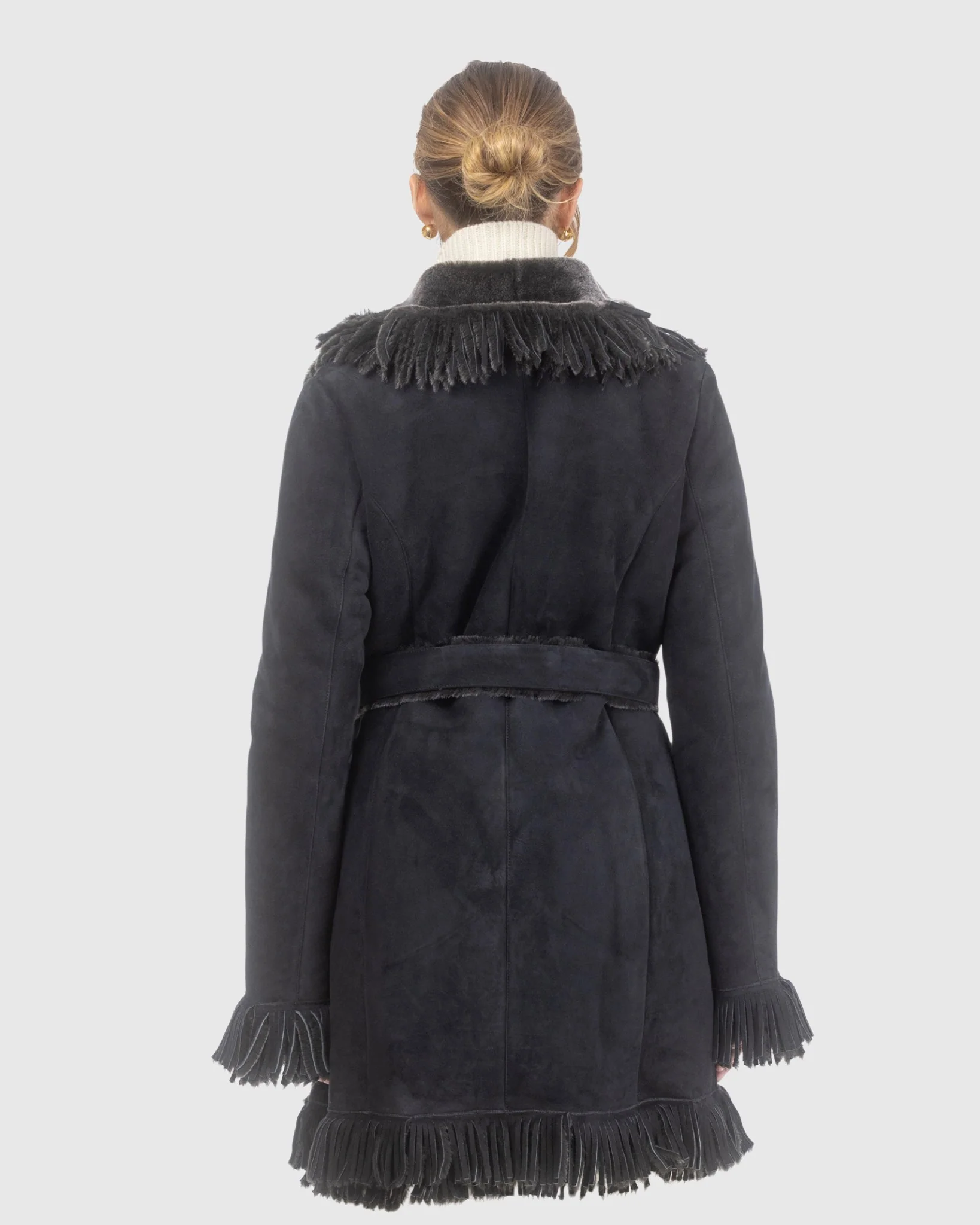 Merino Shearling Lamb Stroller With Fringes - Image 4