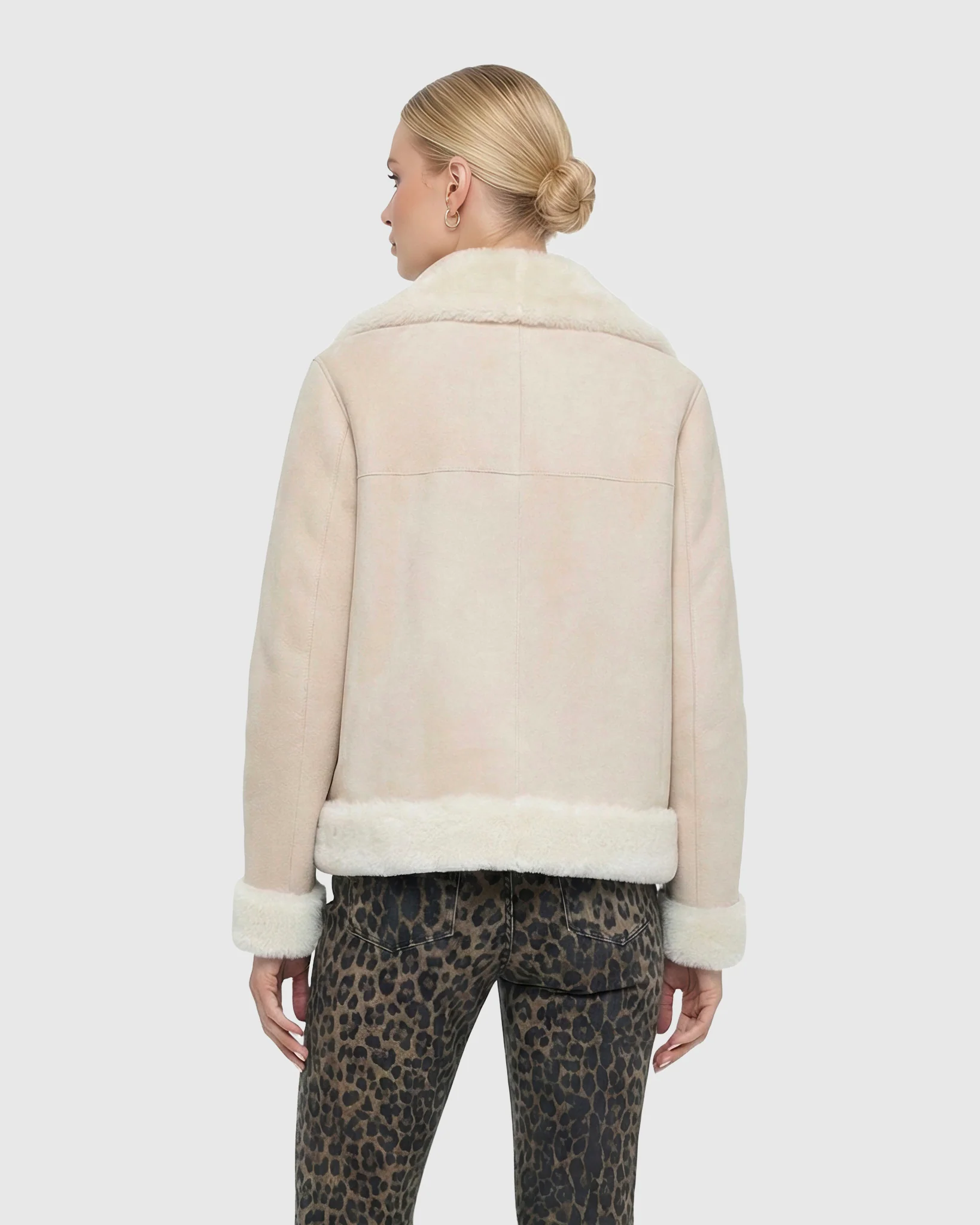 Merino Shearling Lamb Zip Jacket - Image 10