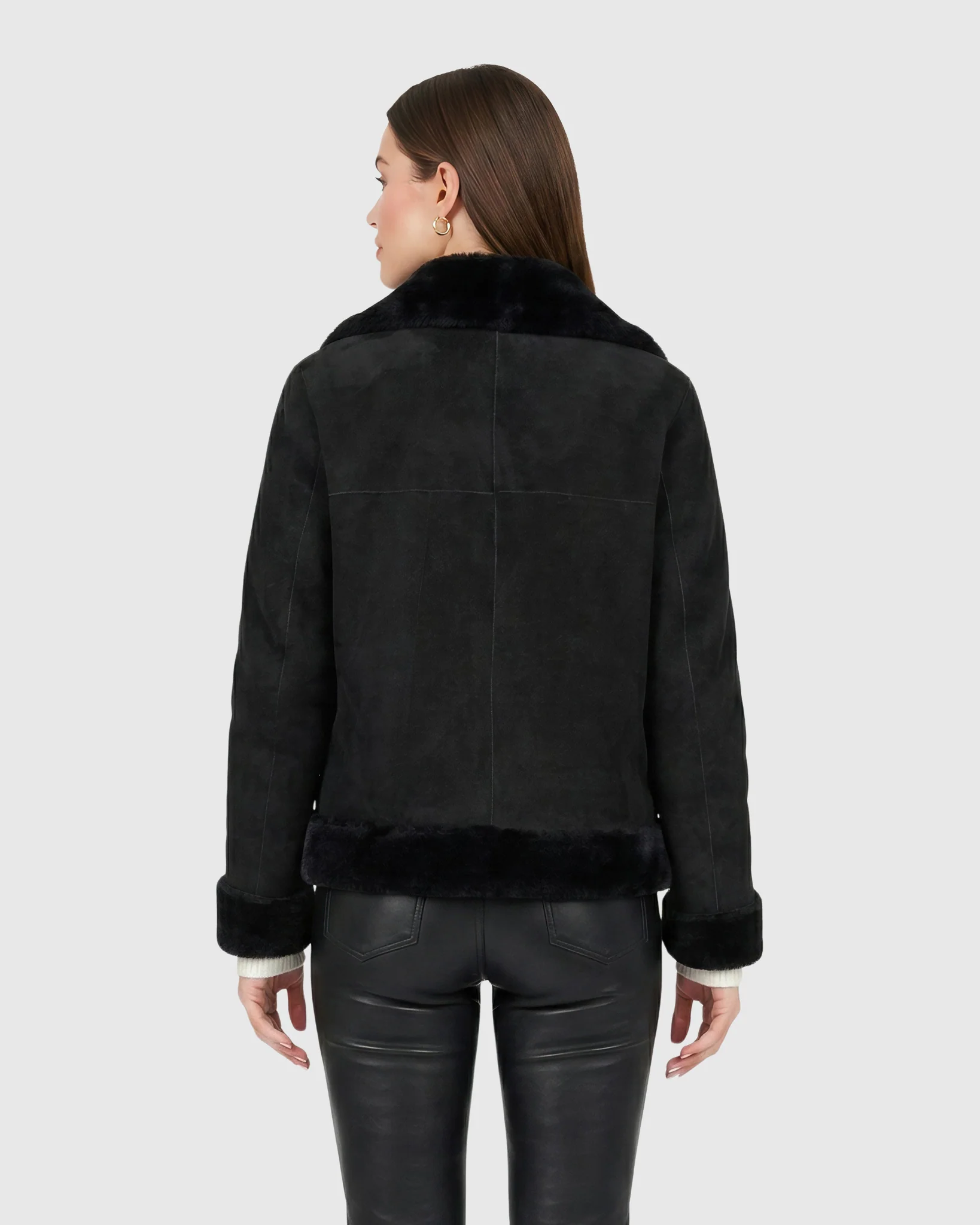 Merino Shearling Lamb Zip Jacket - Image 4