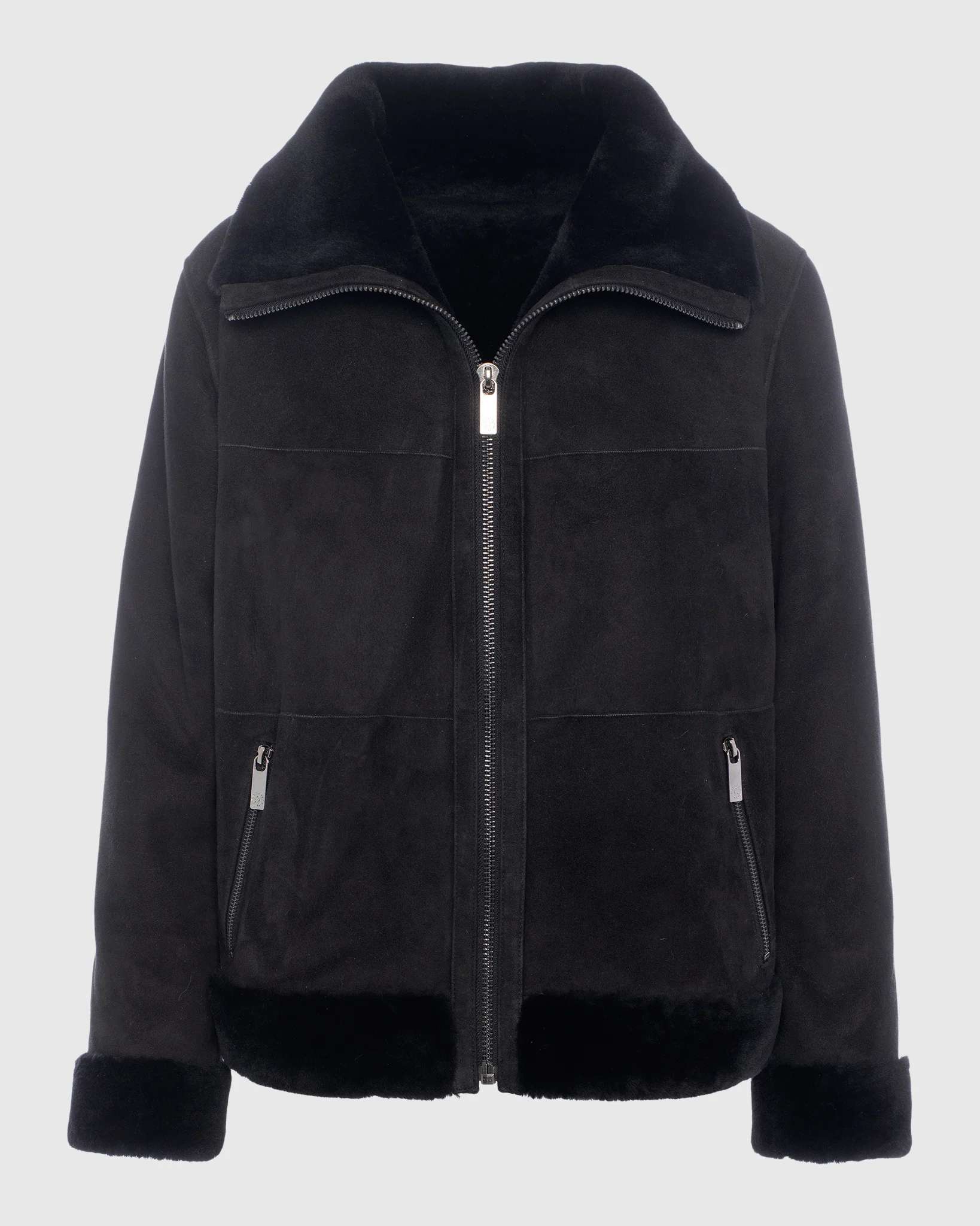 Merino Shearling Lamb Zip Jacket - Image 5