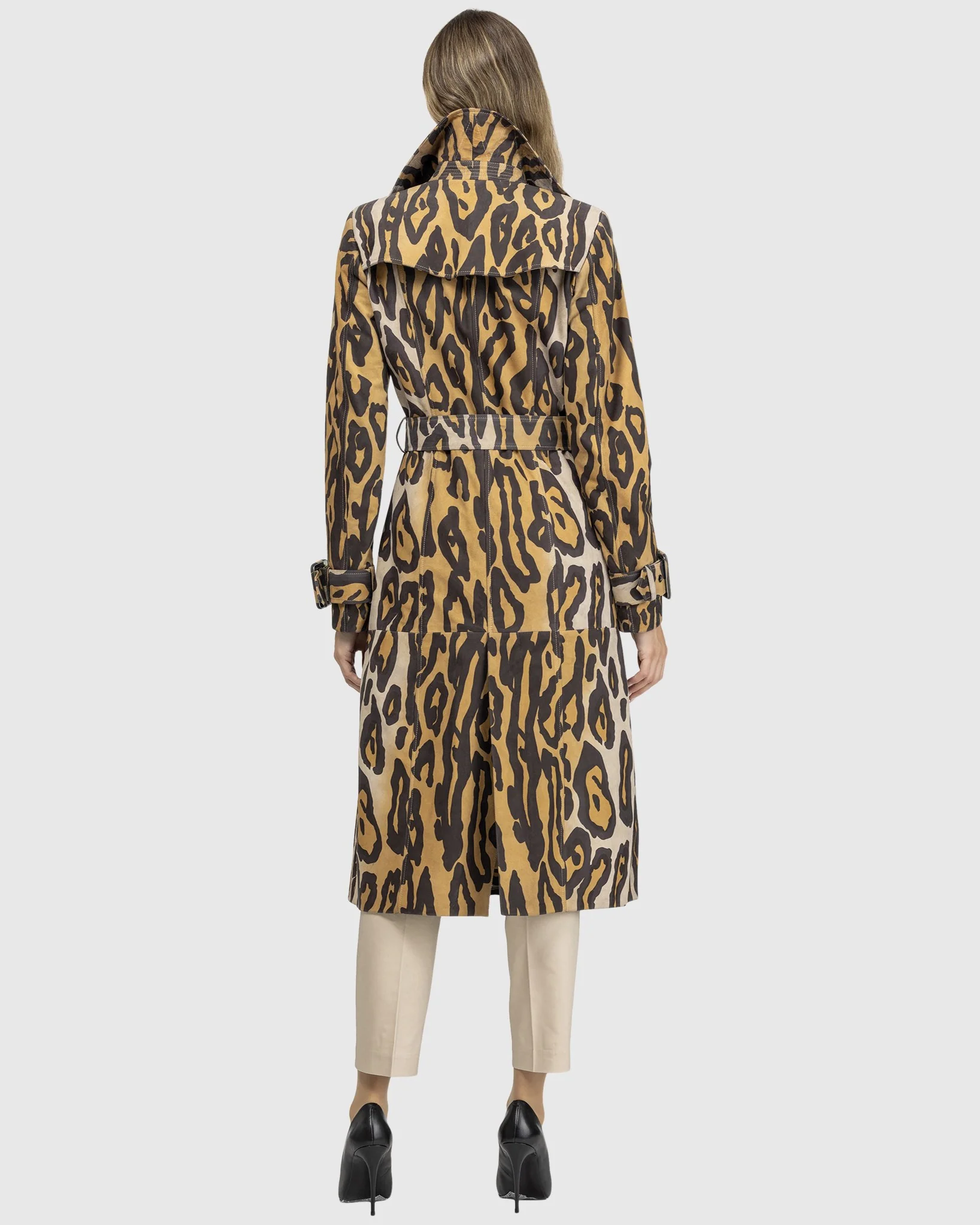 Metis Suede Belted Trench Coat - Image 10