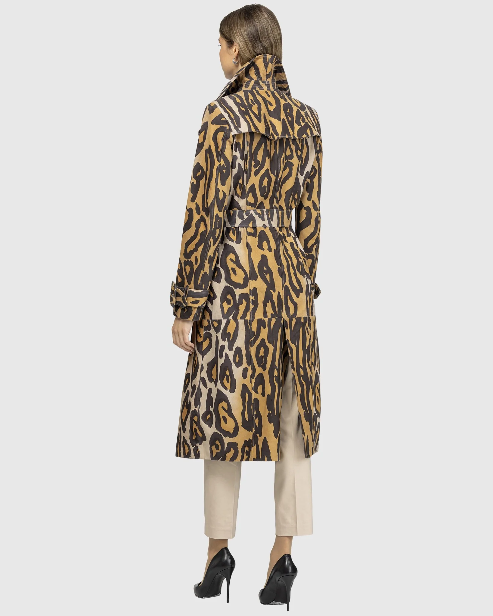 Metis Suede Belted Trench Coat - Image 9