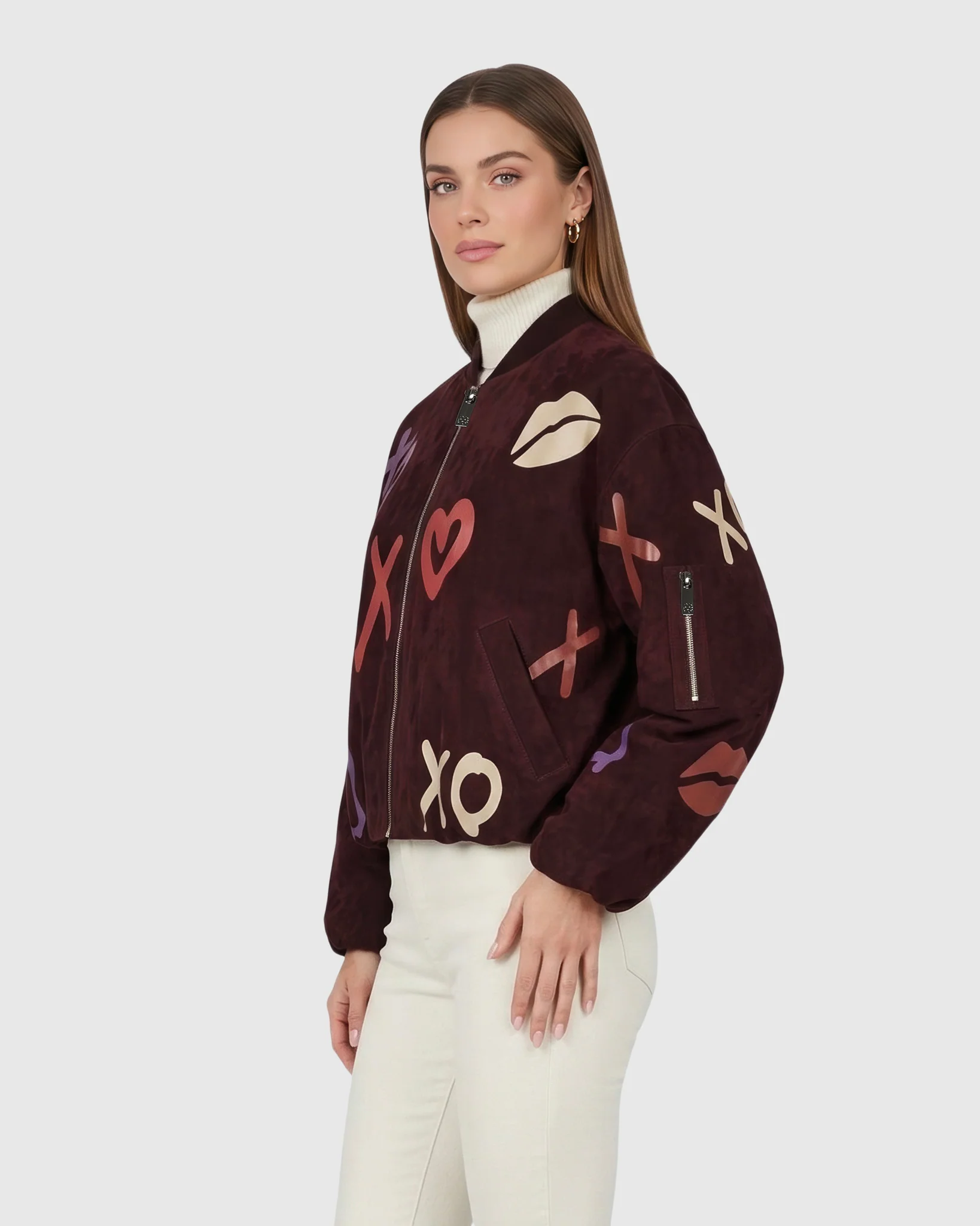 Metis Suede Bomber Zip Jacket - Image 2