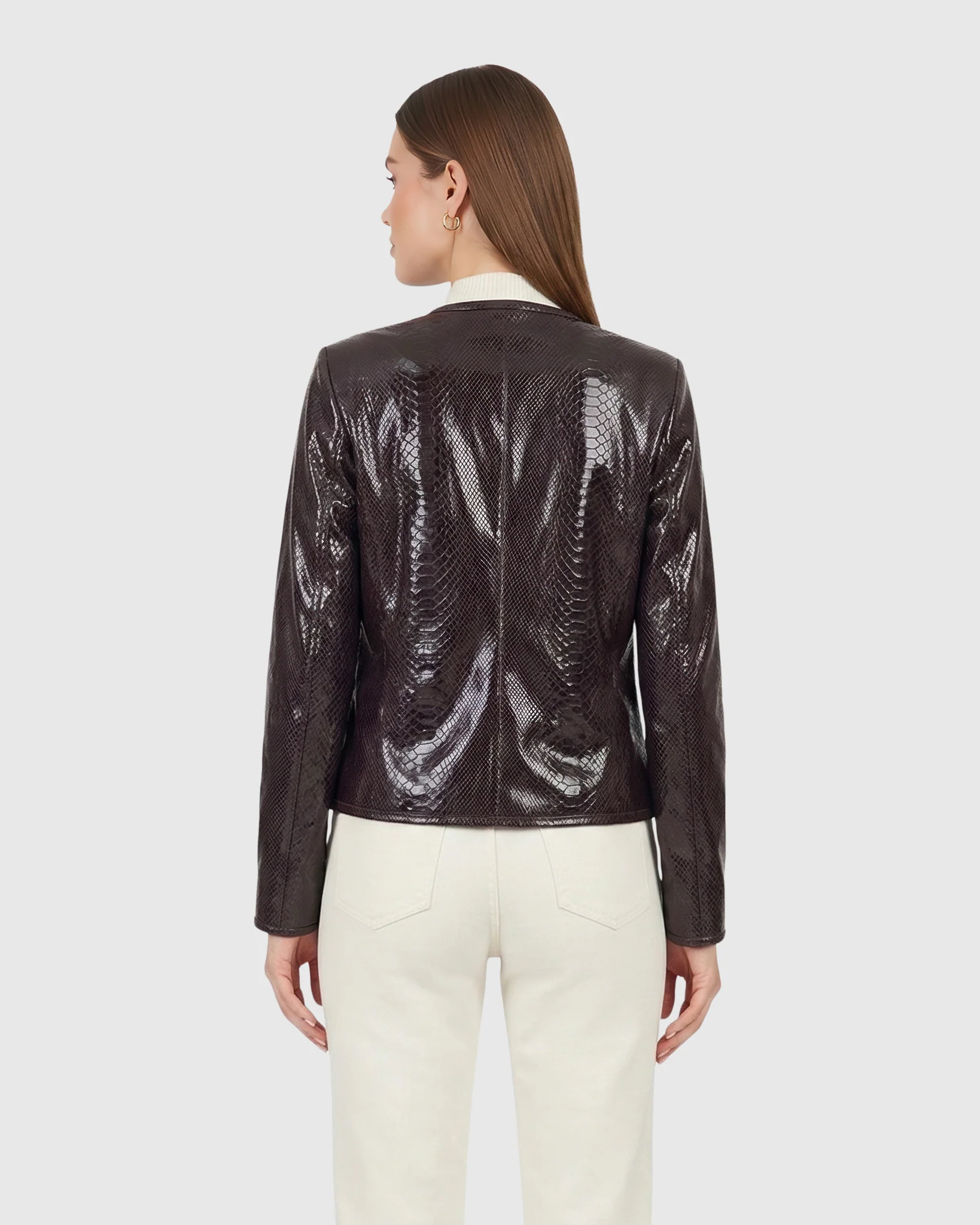 Metis Suede Pythn Printed Jacket - Image 3