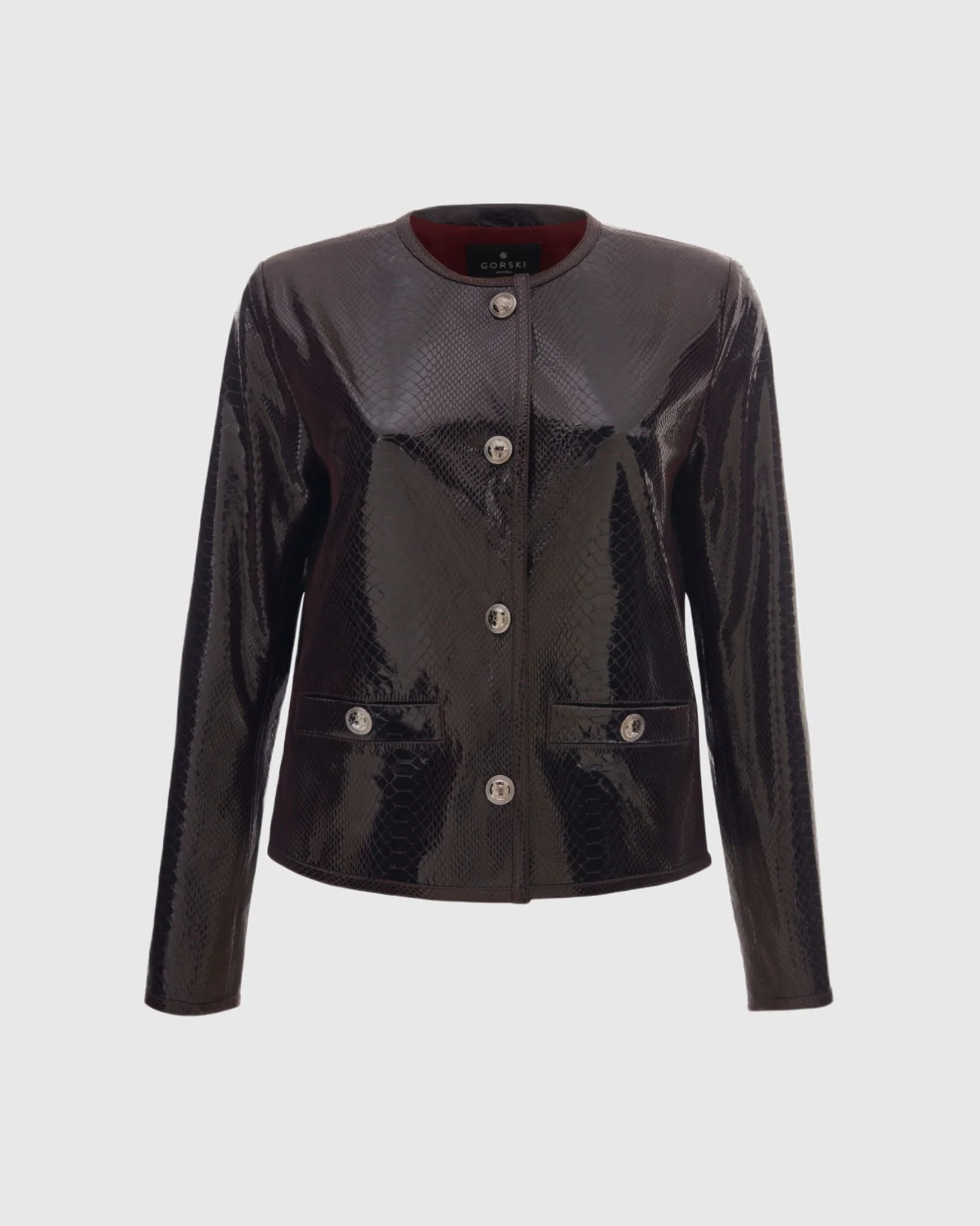 Metis Suede Pythn Printed Jacket - Image 4
