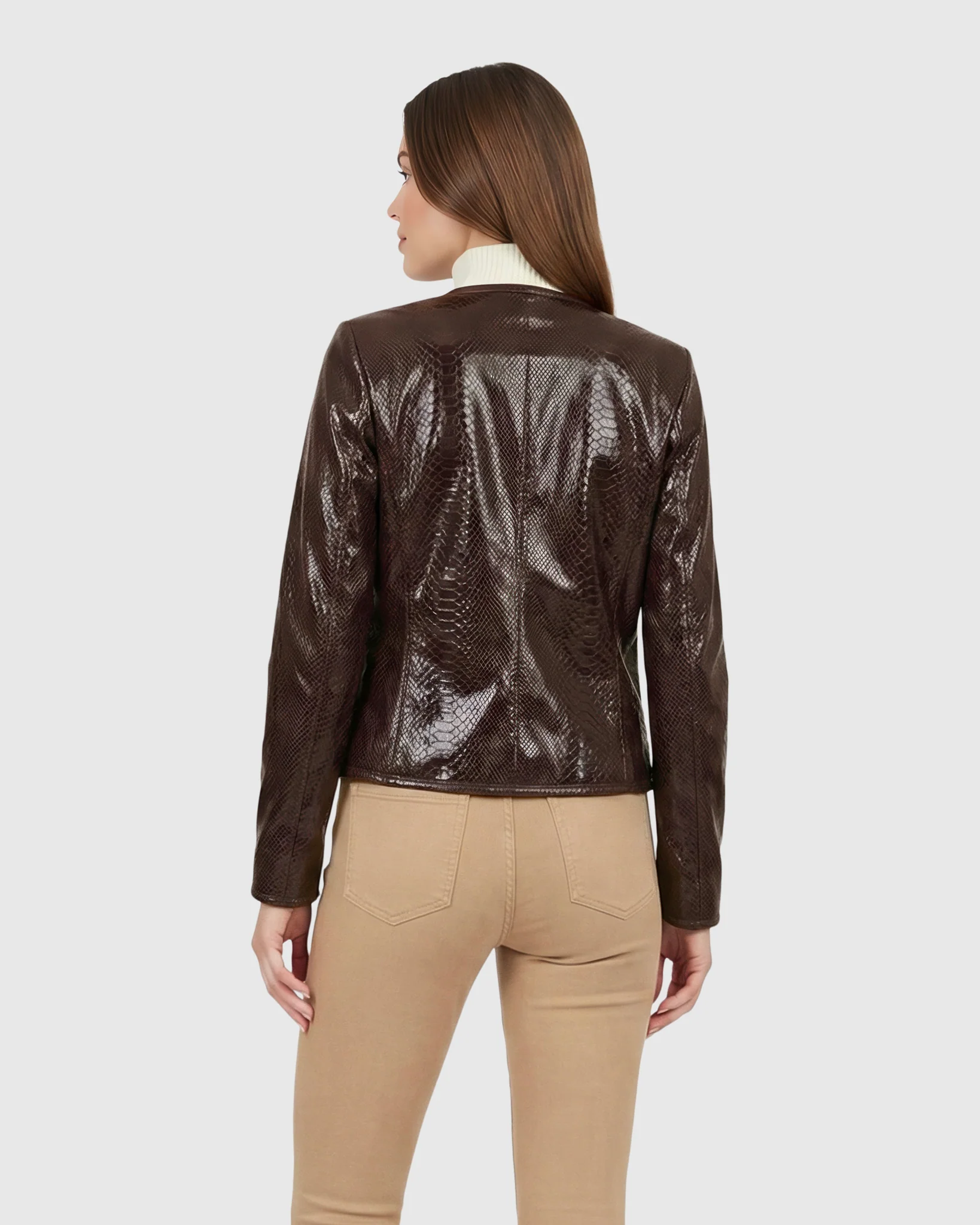 Metis Suede Pythn Printed Jacket - Image 7