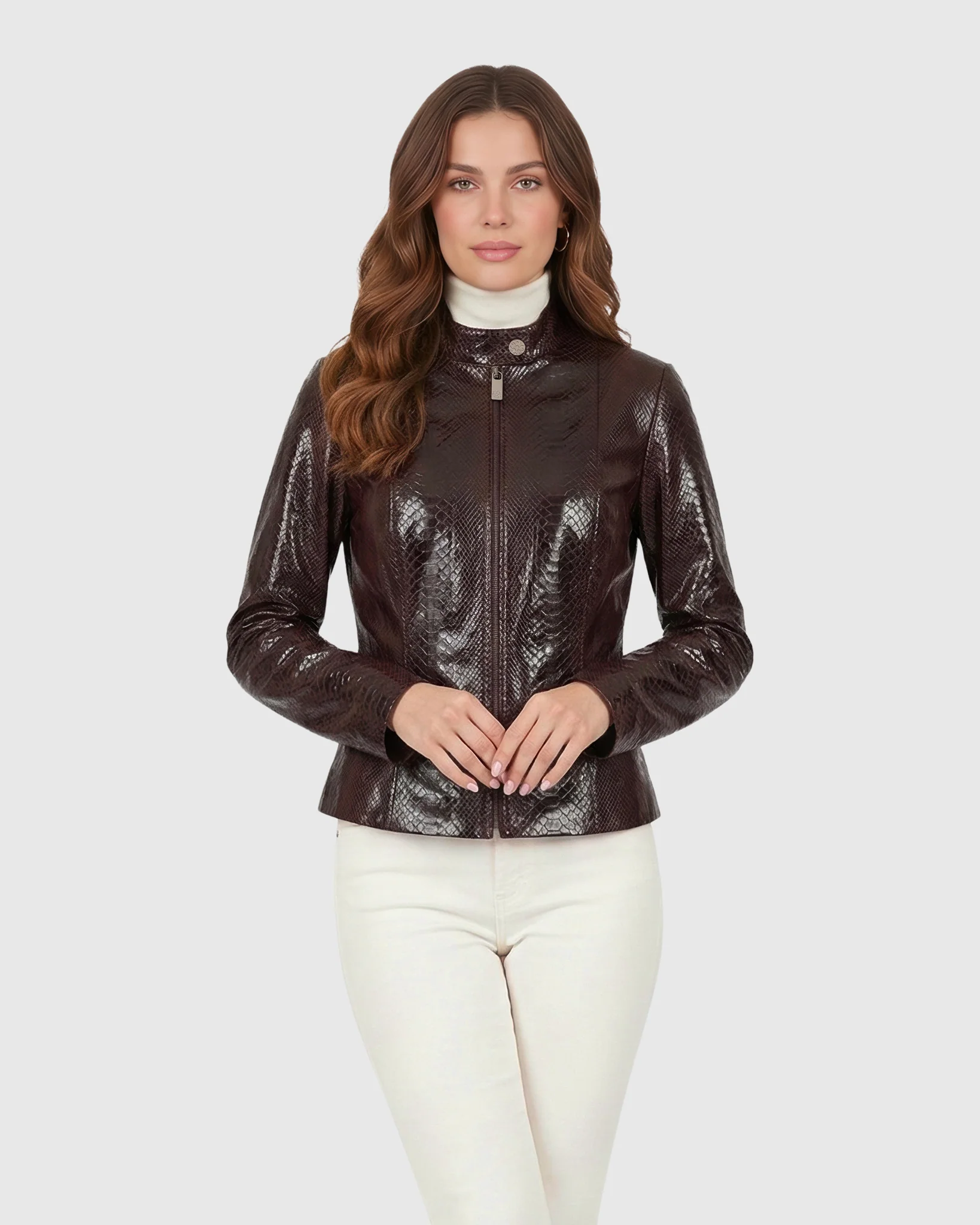 METIS SUEDE PYTHN PRINTED ZIP JACKET - Image 6