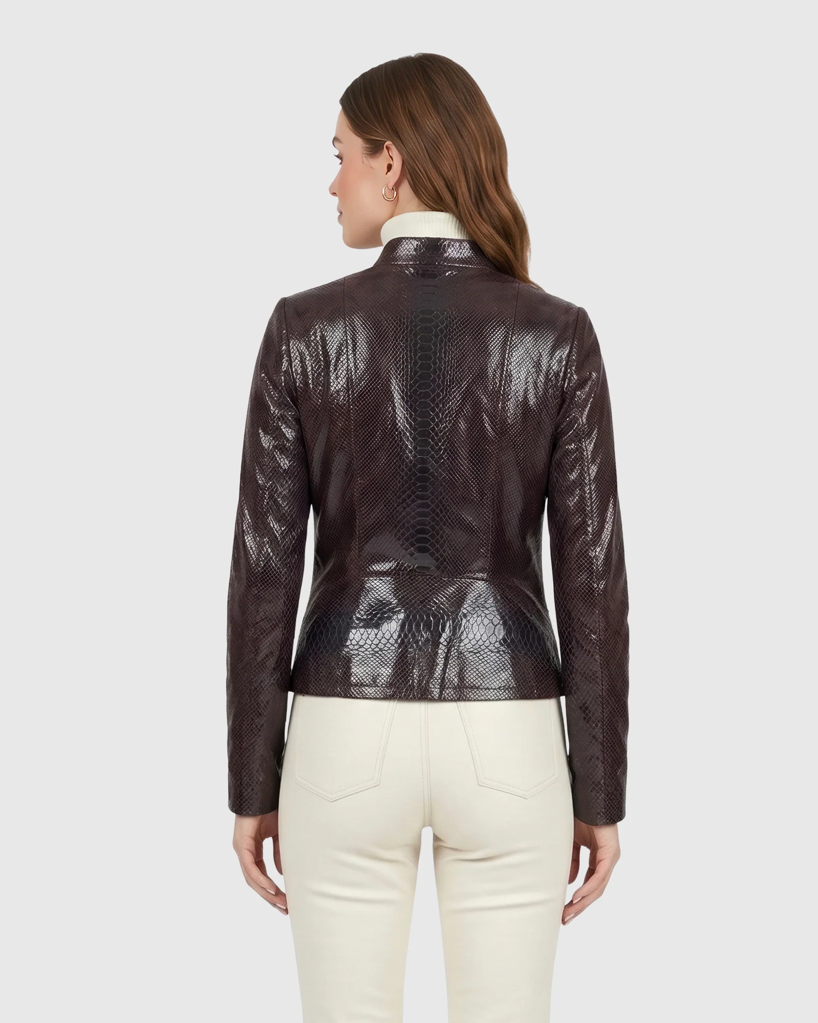 METIS SUEDE PYTHN PRINTED ZIP JACKET - Image 8