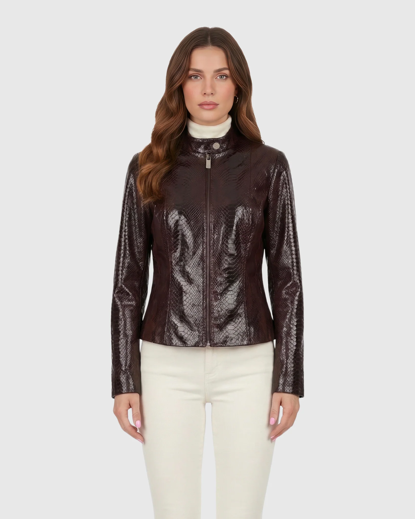 METIS SUEDE PYTHN PRINTED ZIP JACKET - Image 9