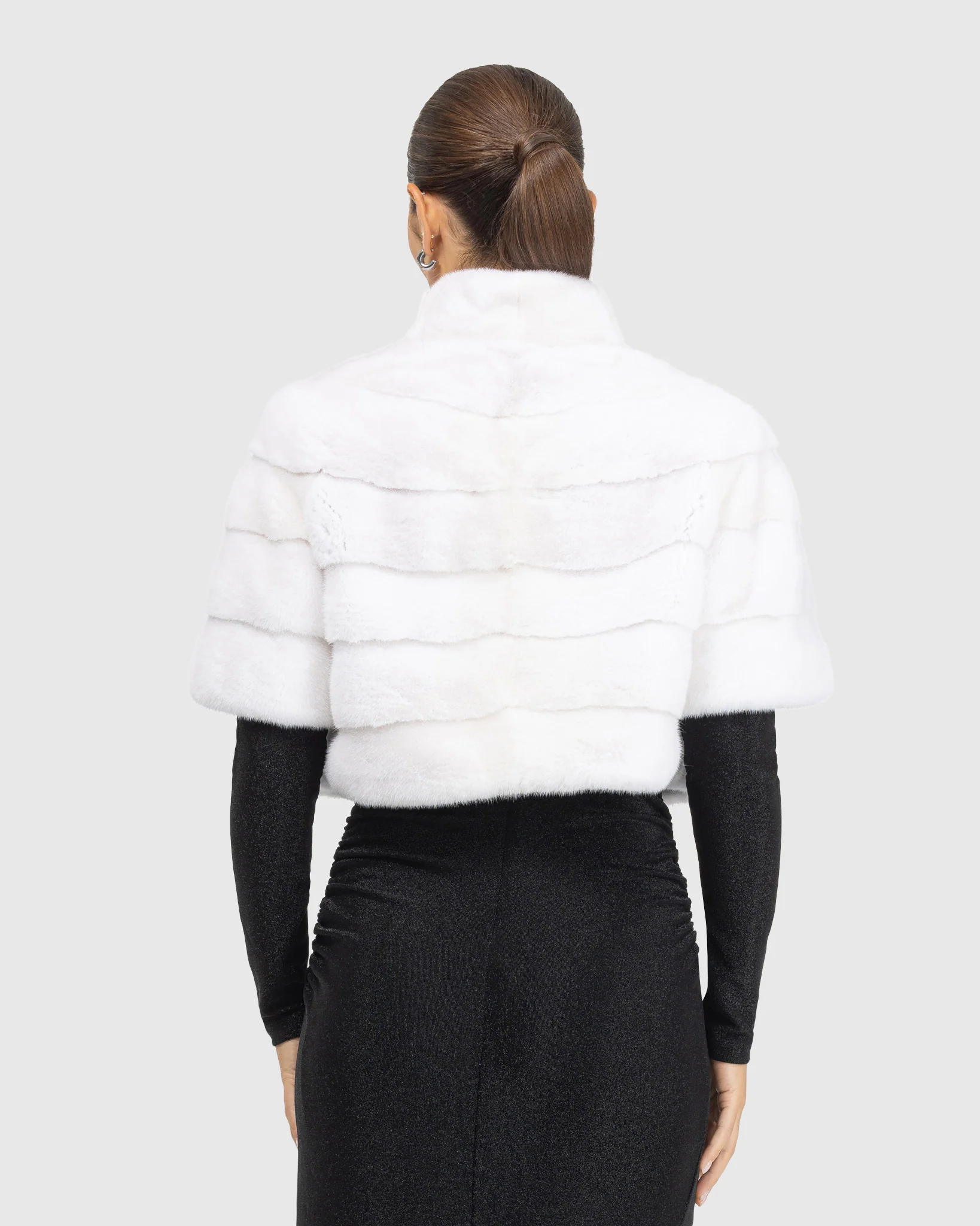 Mink Bolero with Cropped Sleeves - Image 11