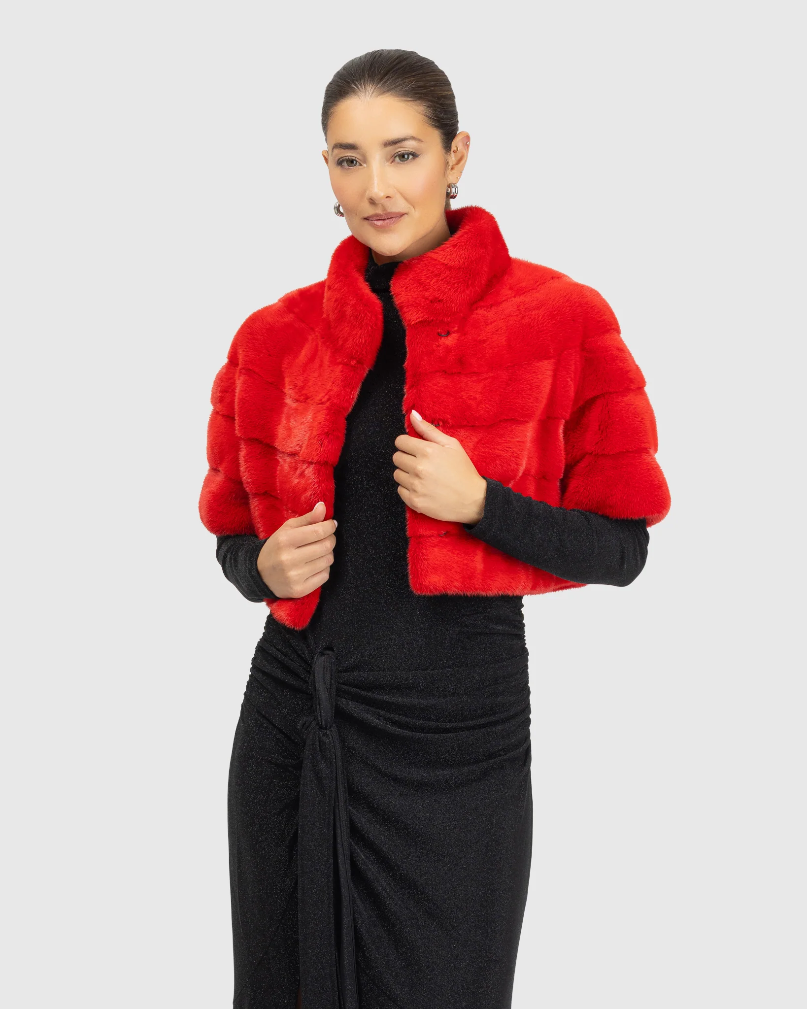 Mink Bolero with Cropped Sleeves - Image 17