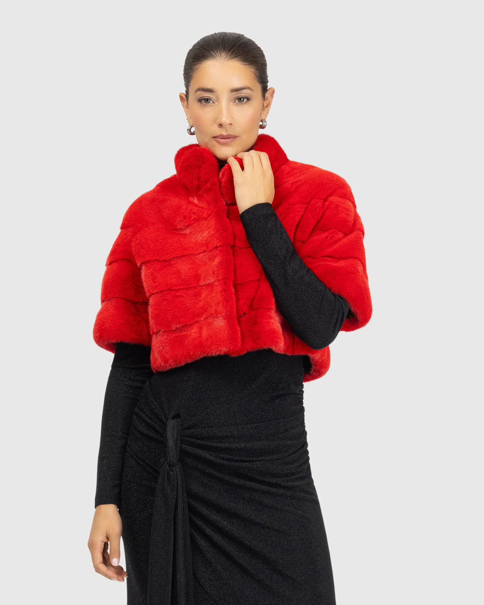 Mink Bolero with Cropped Sleeves - Image 18