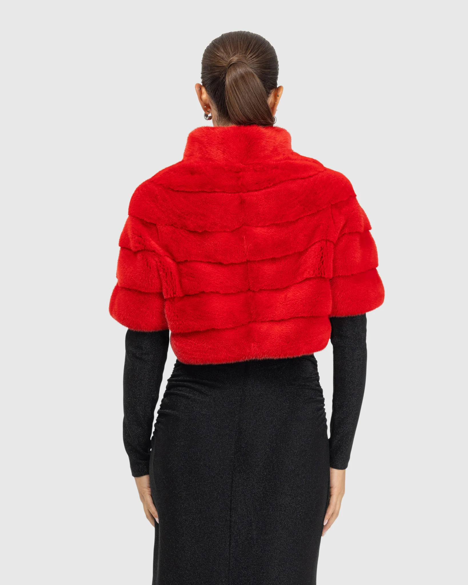 Mink Bolero with Cropped Sleeves - Image 21