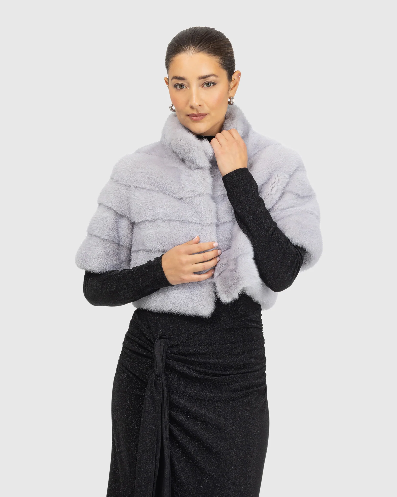 Mink Bolero with Cropped Sleeves - Image 25