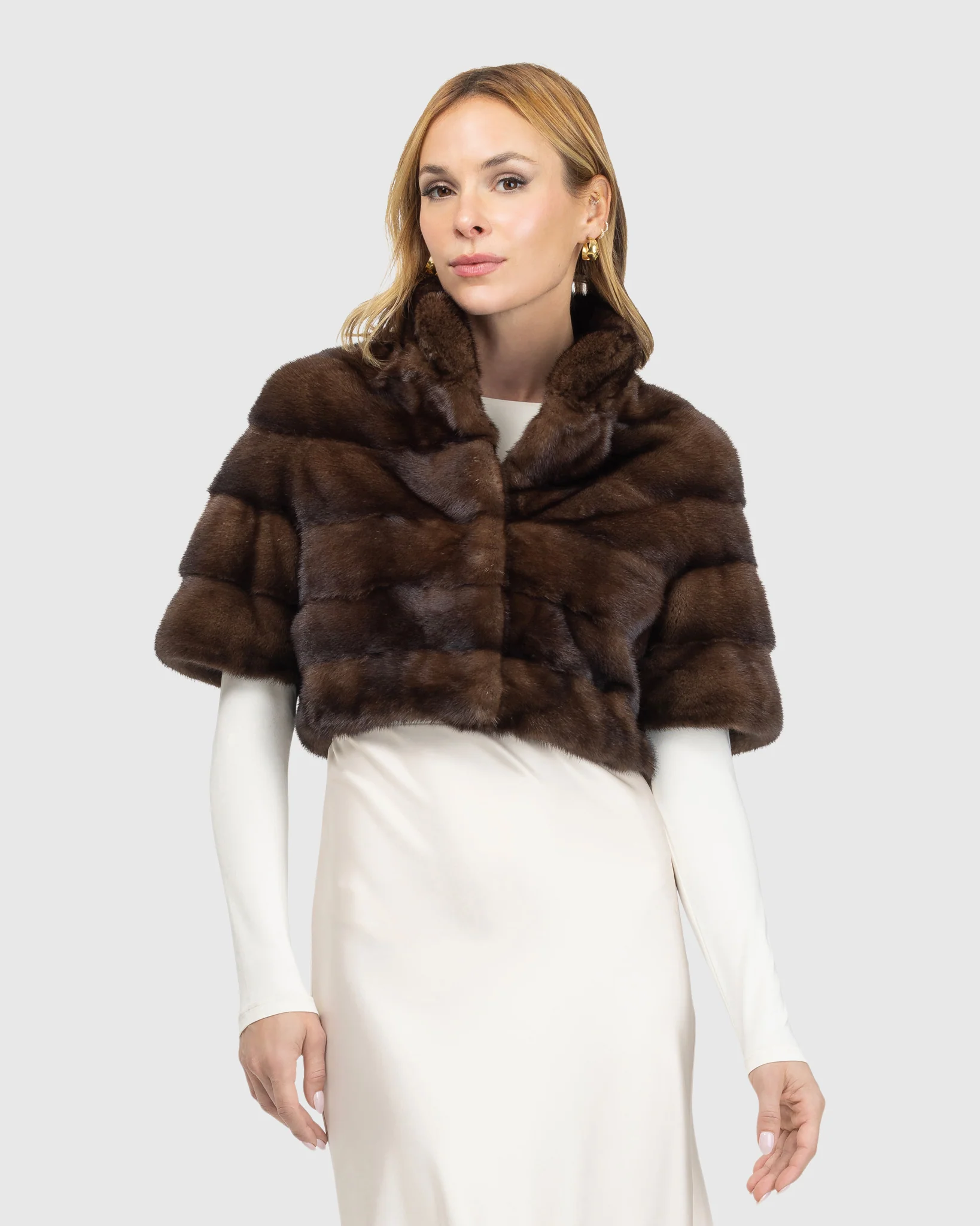 Mink Bolero with Cropped Sleeves - Image 33