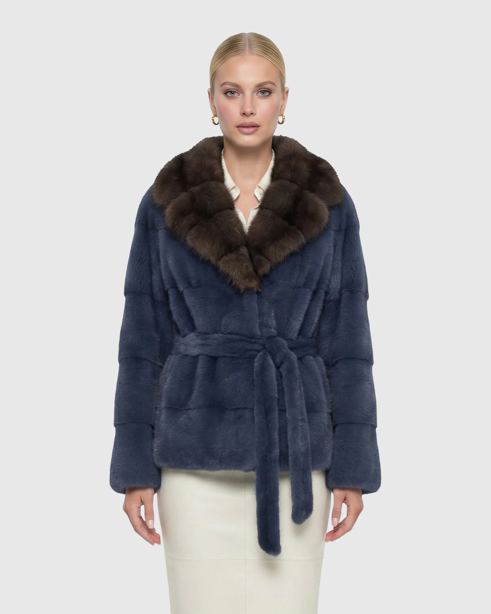Mink Jacket With Sable Collar