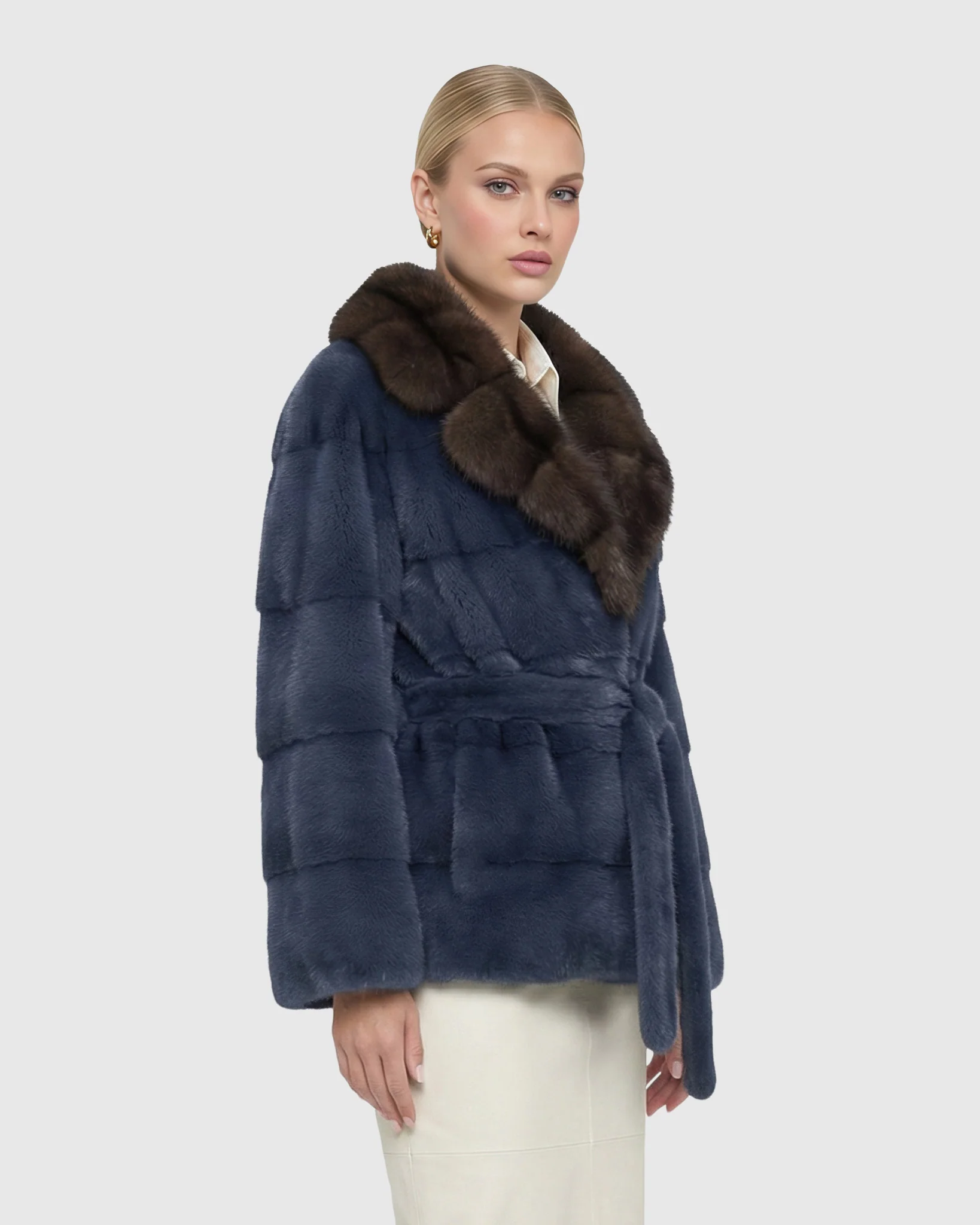 Mink Jacket With Sable Collar - Image 2