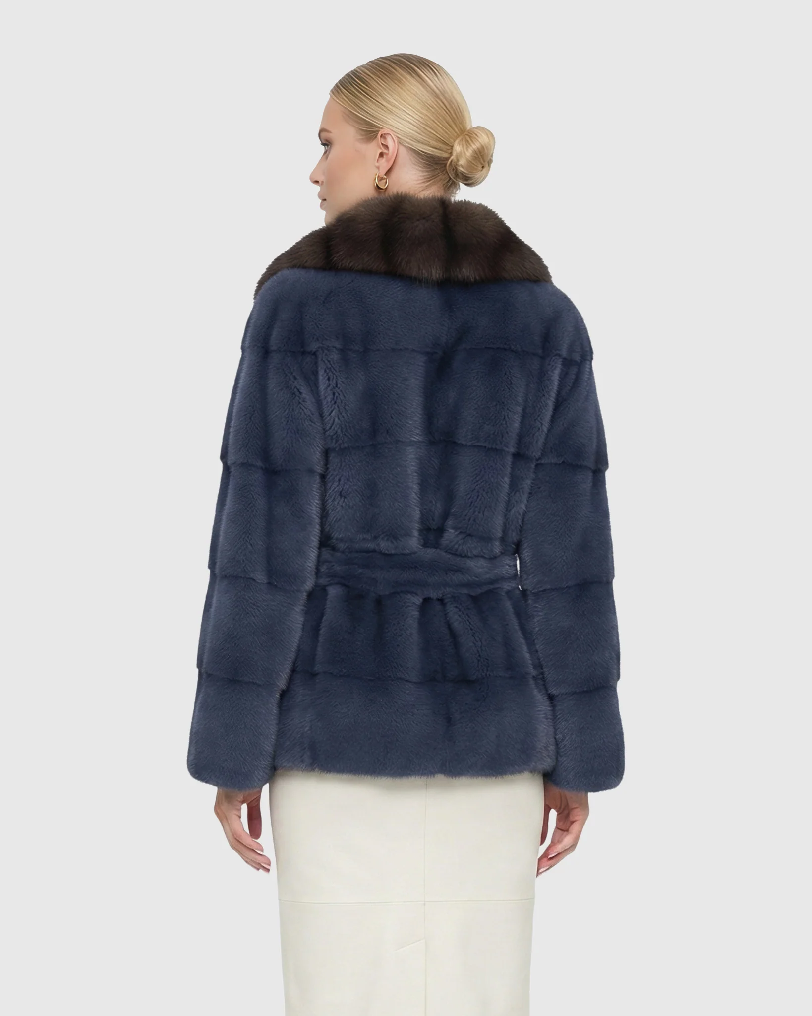 Mink Jacket With Sable Collar - Image 3