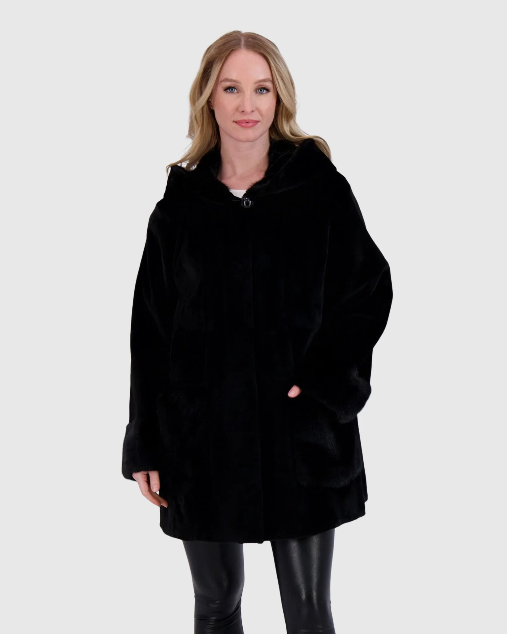 MINK HOODED JACKET
