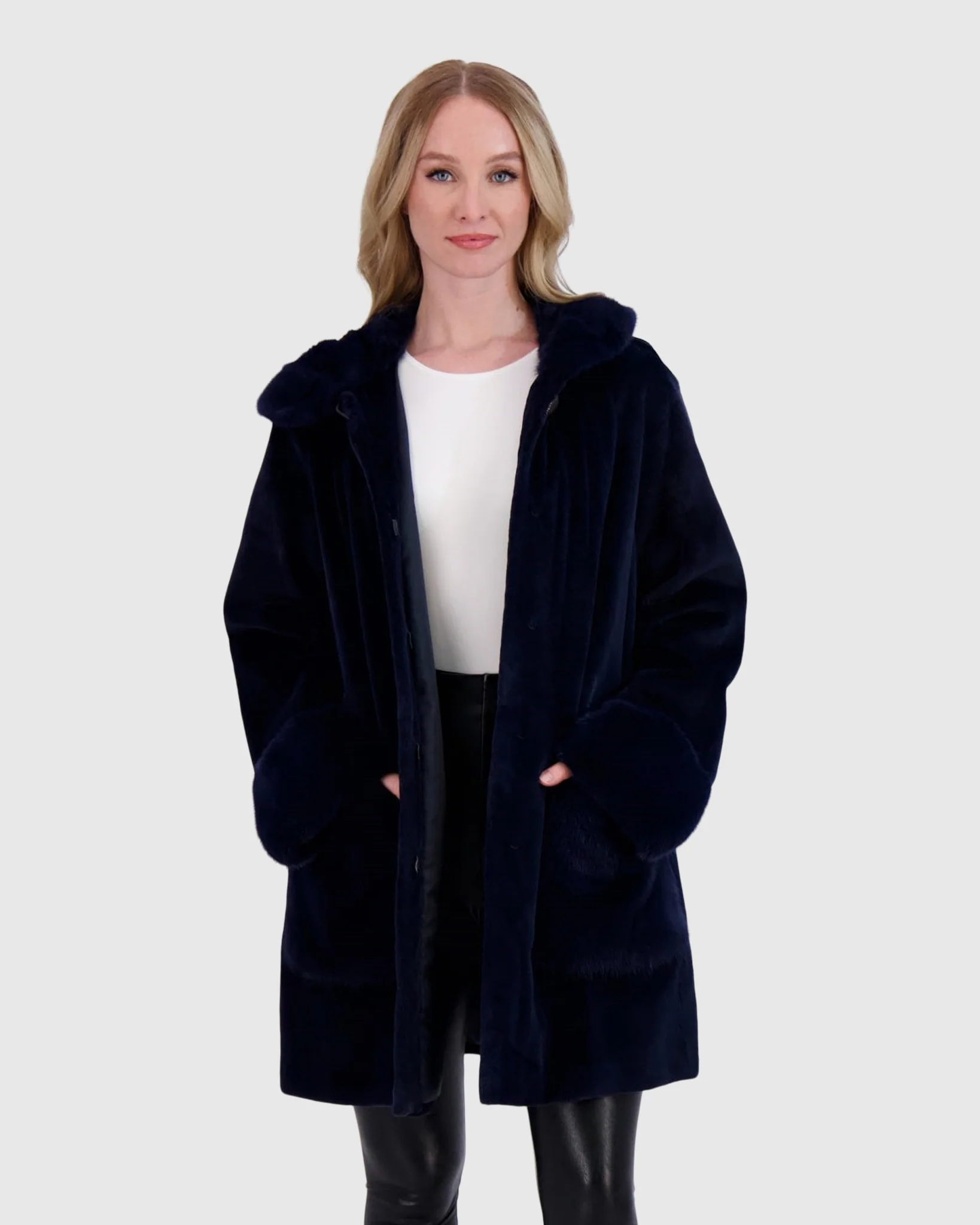 MINK HOODED JACKET - Image 2