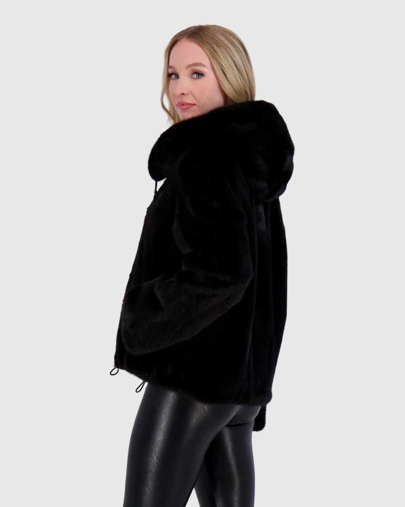 Mink Jacket W/ Leather Belt - Image 4