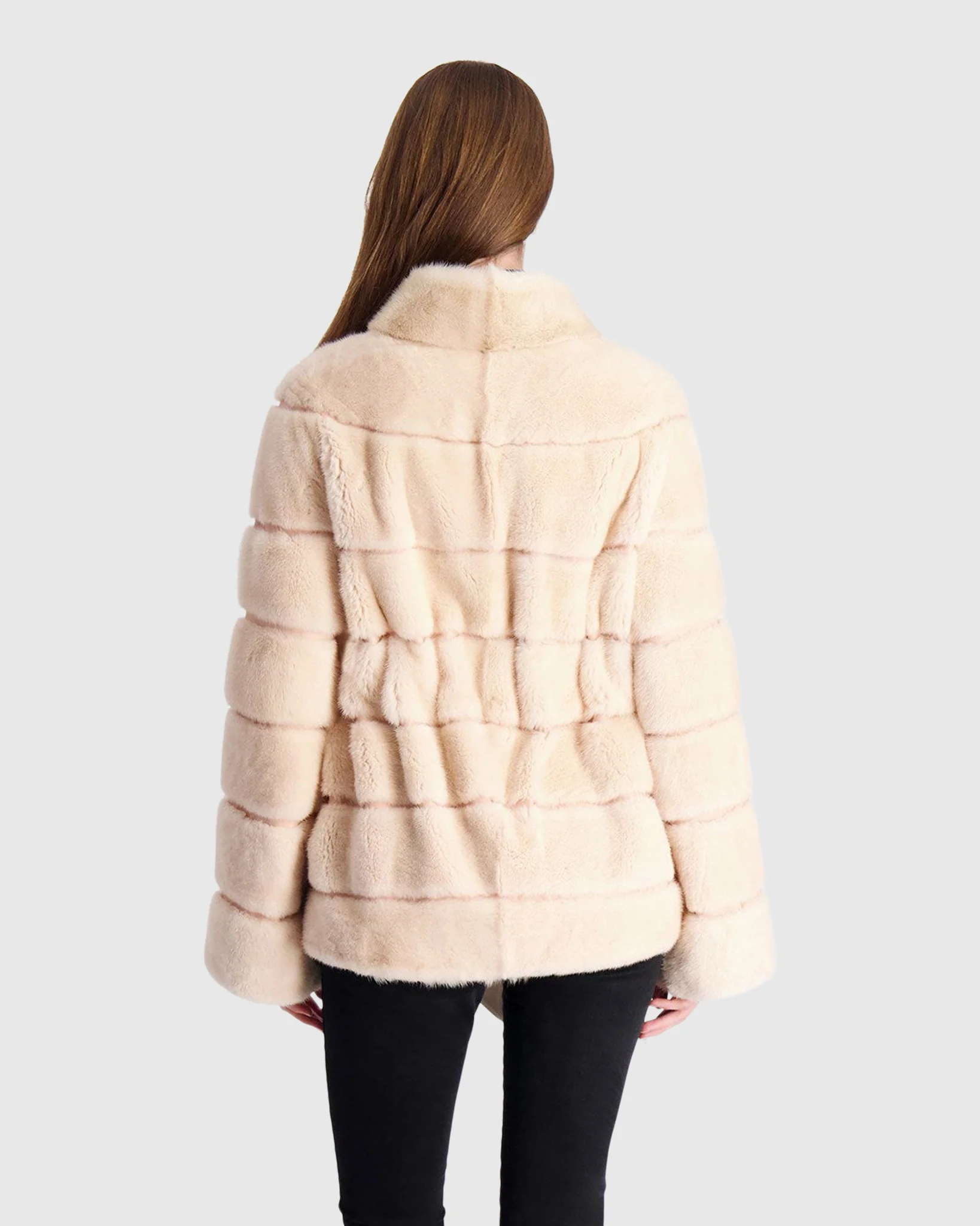 Mink Jacket With Leather Belt - Image 3