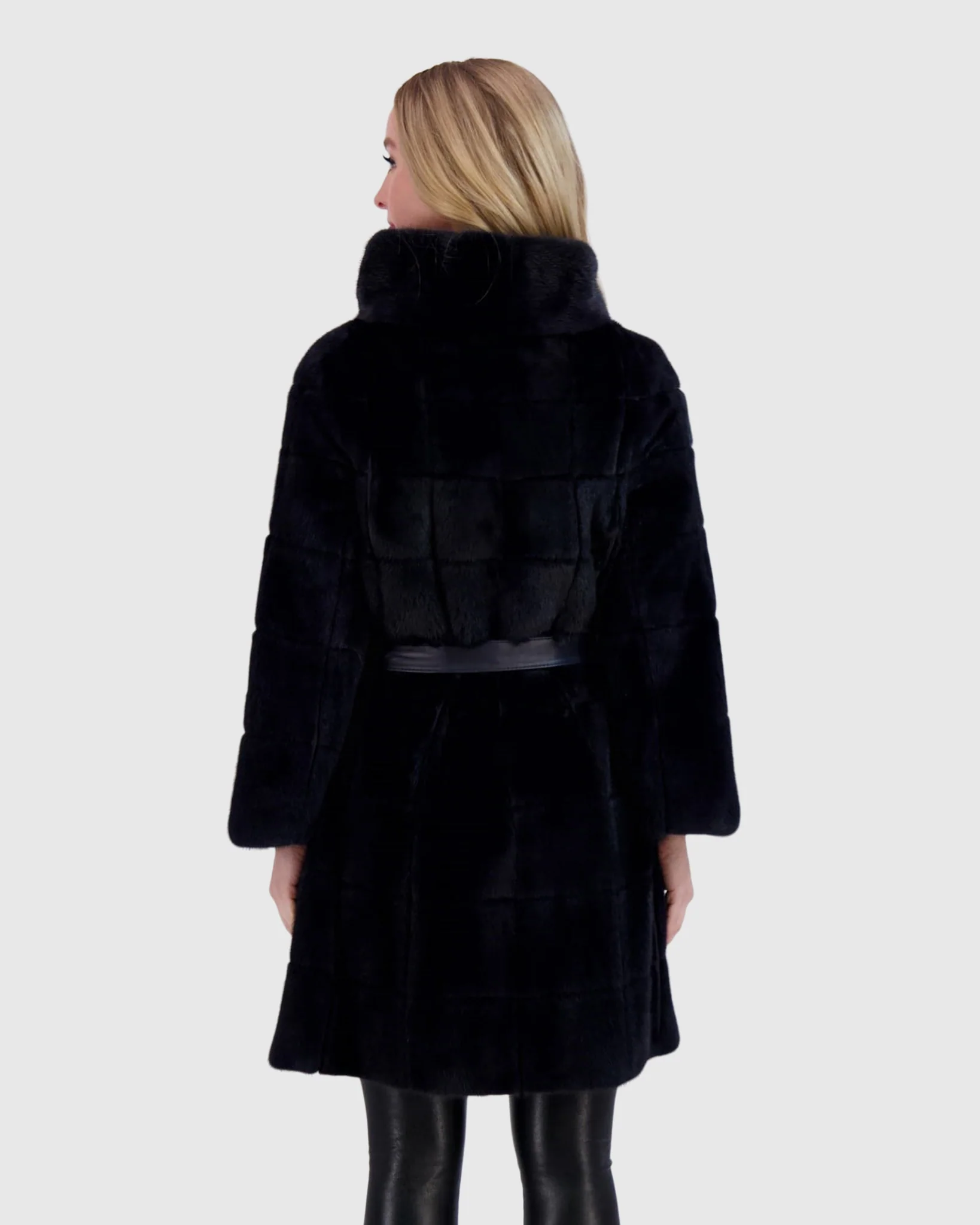 MINK JACKET WITH BELT - Image 5